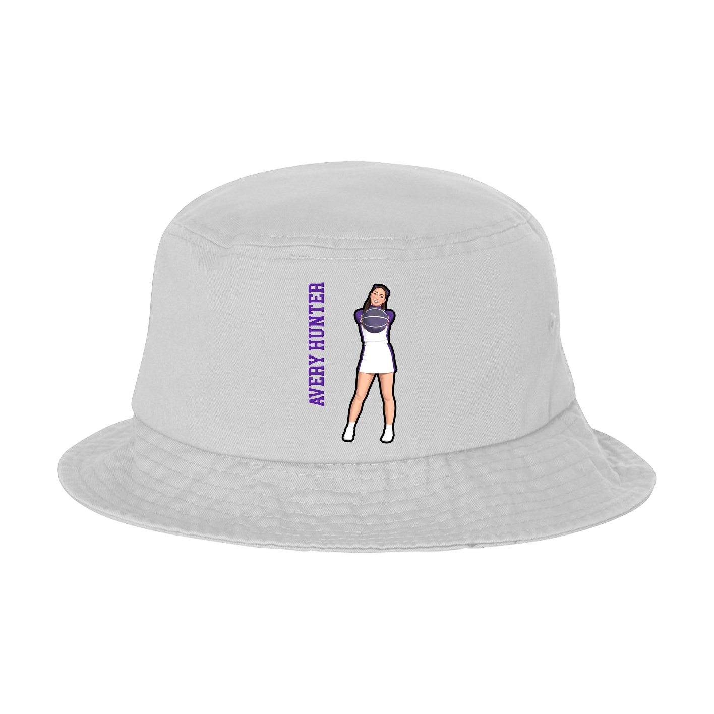 Bucket Cap — Name Vertical in White