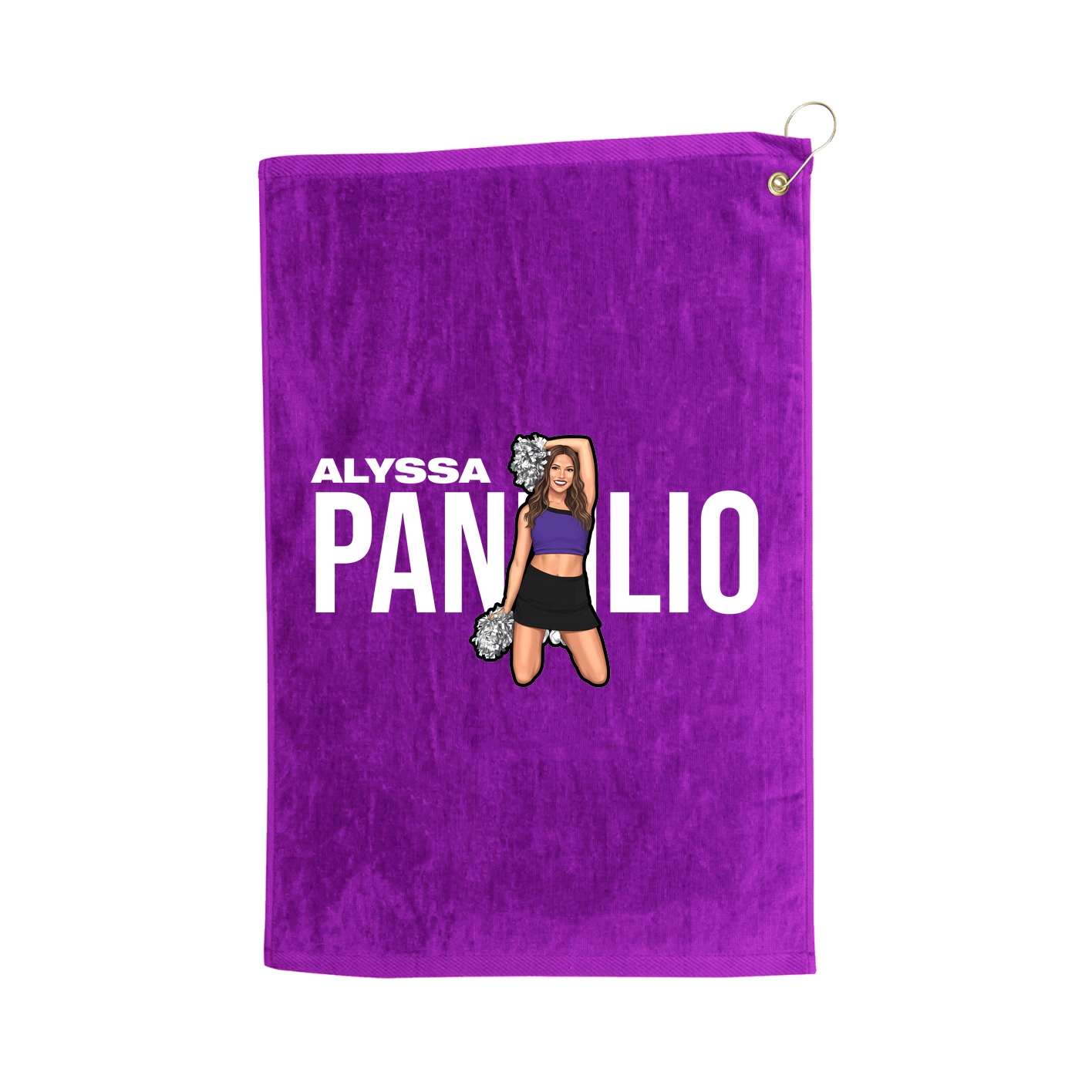 Golf Towel — Player Name in Purple