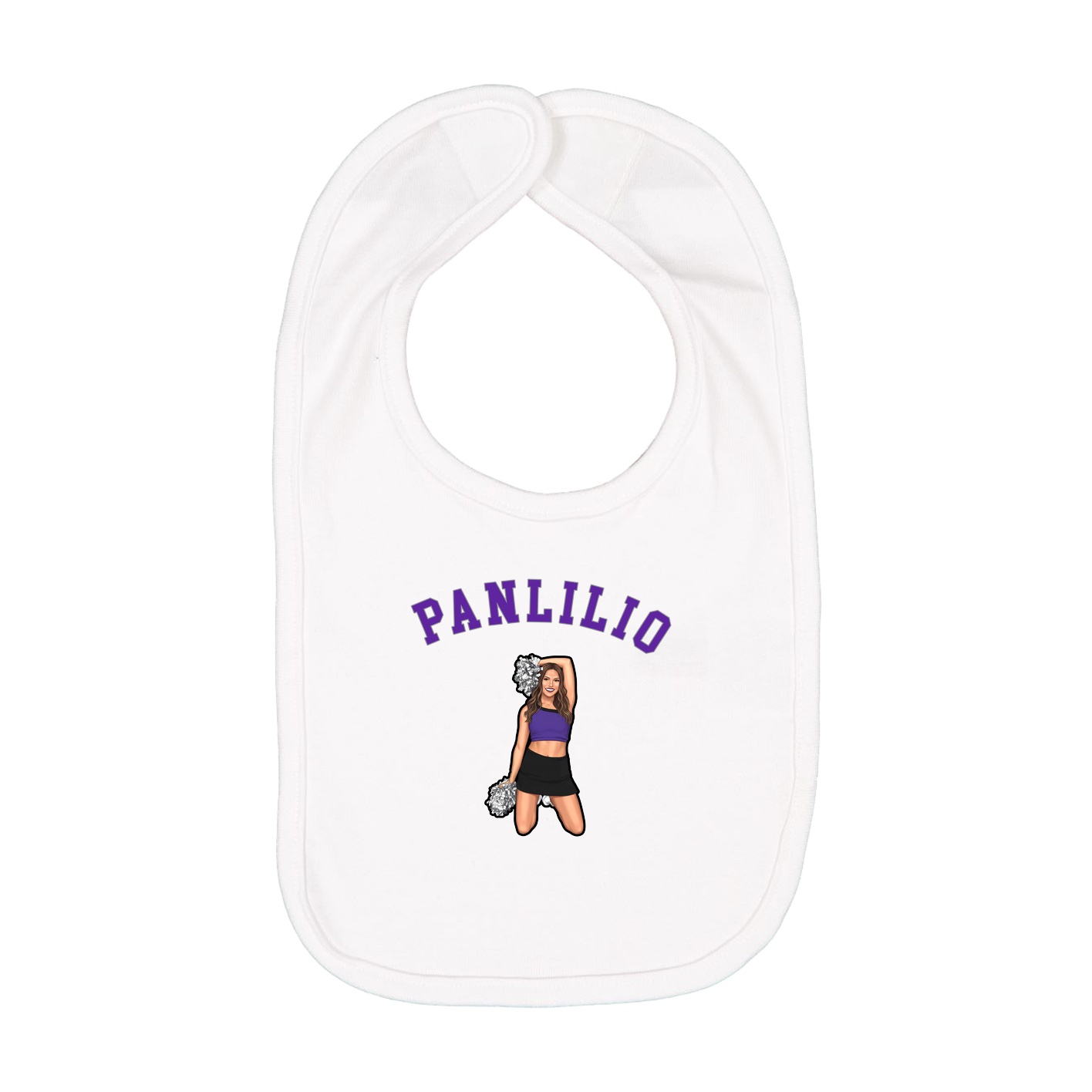Infant Bib — Shirsey Arch in White