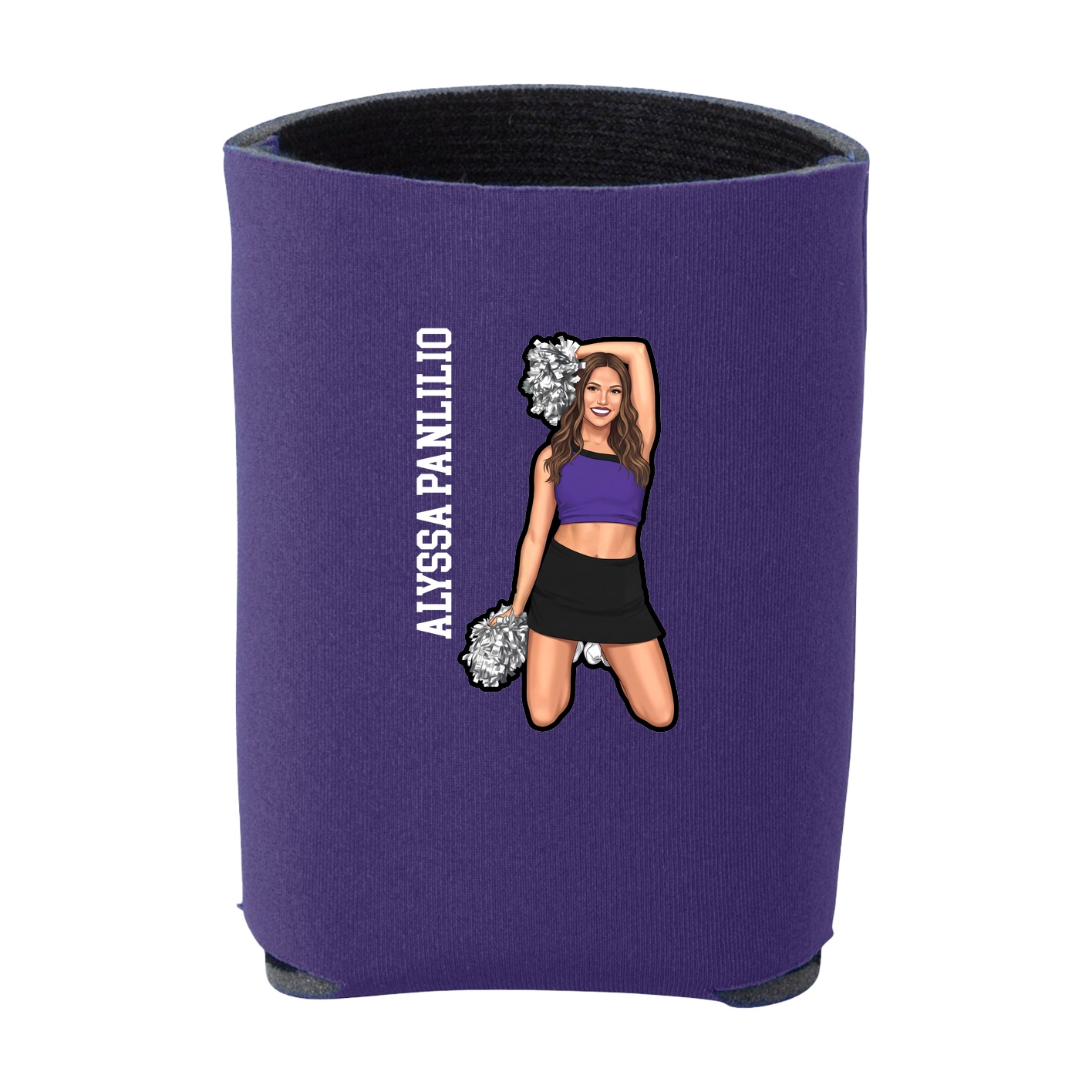 Can Holder — Name Vertical in Purple