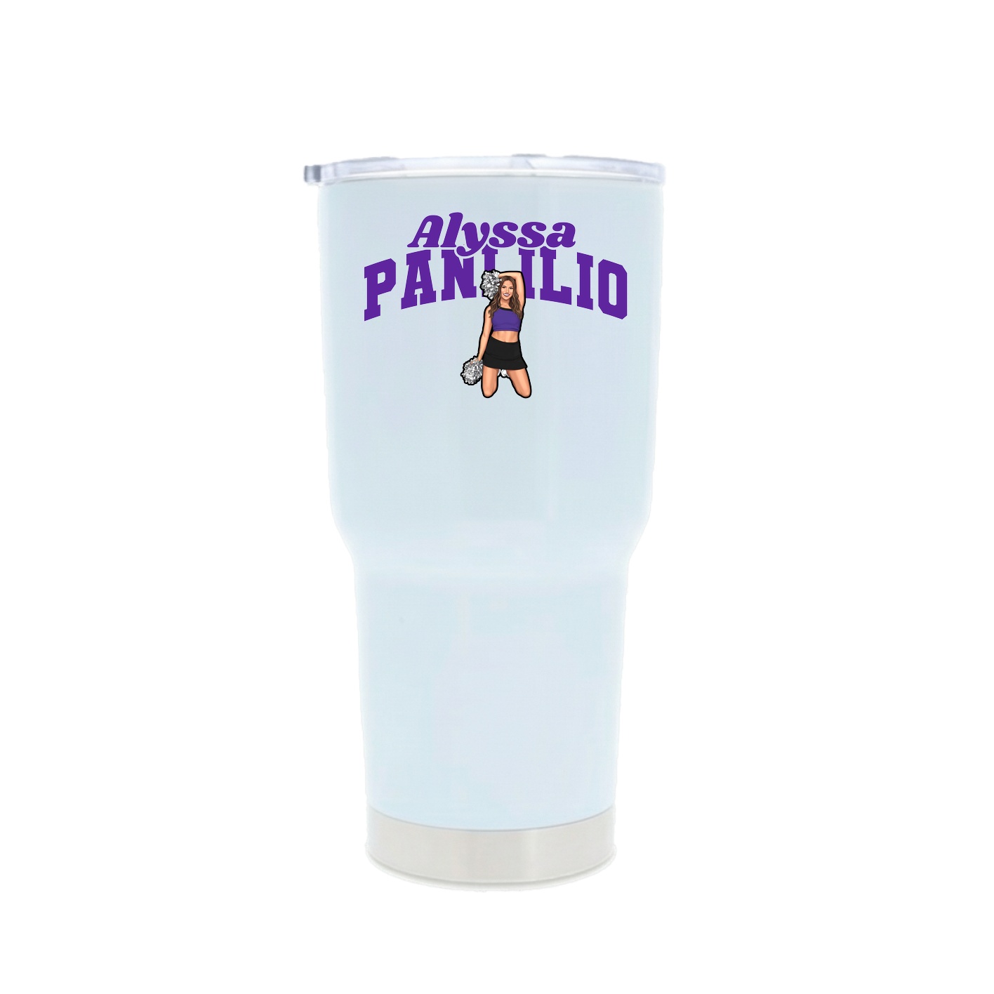 30oz Stainless Steel Tumbler — Signature Arch in White