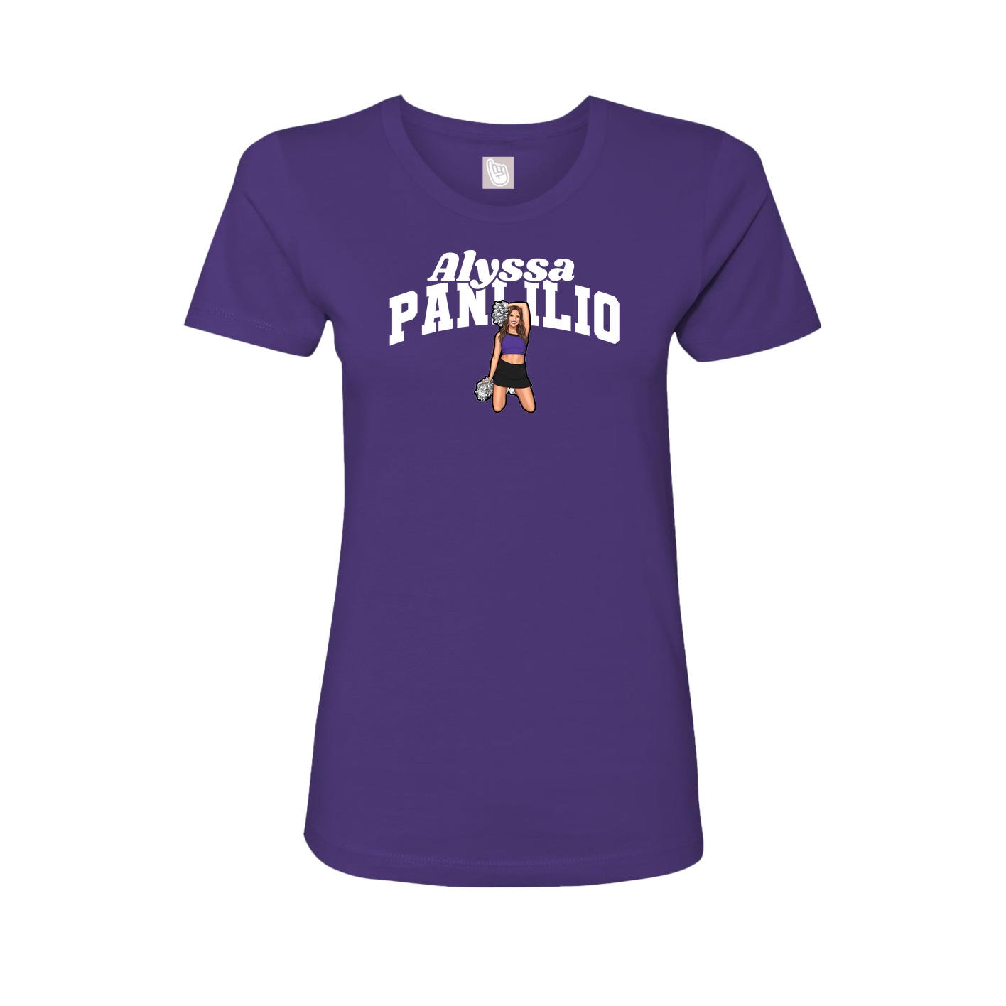 Fitted Women's Tee — Signature Arch in Purple