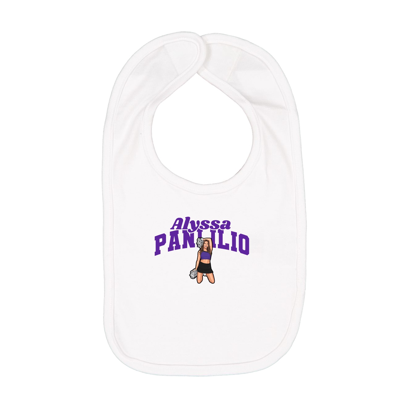 Infant Bib — Signature Arch in White