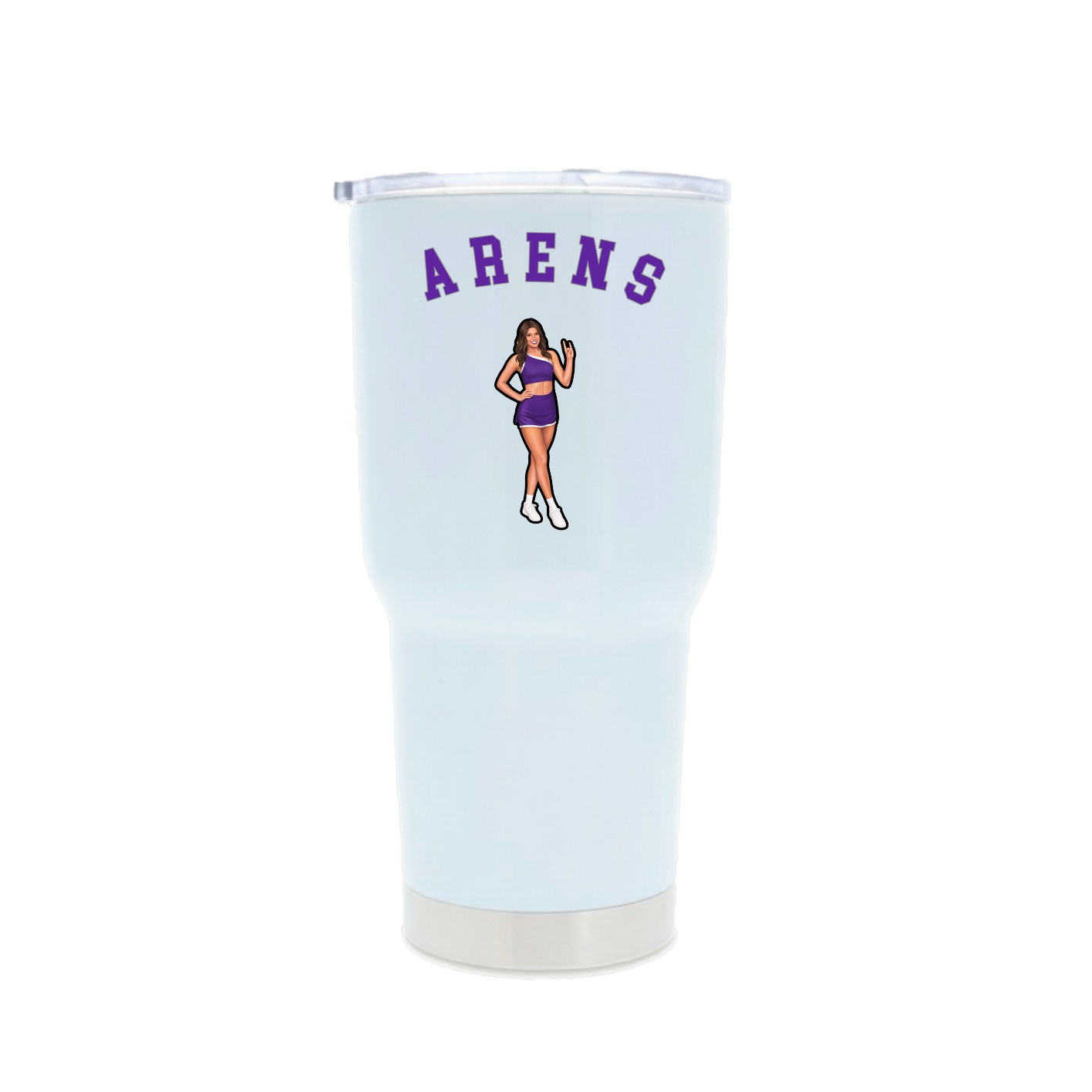 30oz Stainless Steel Tumbler — Shirsey Arch in White