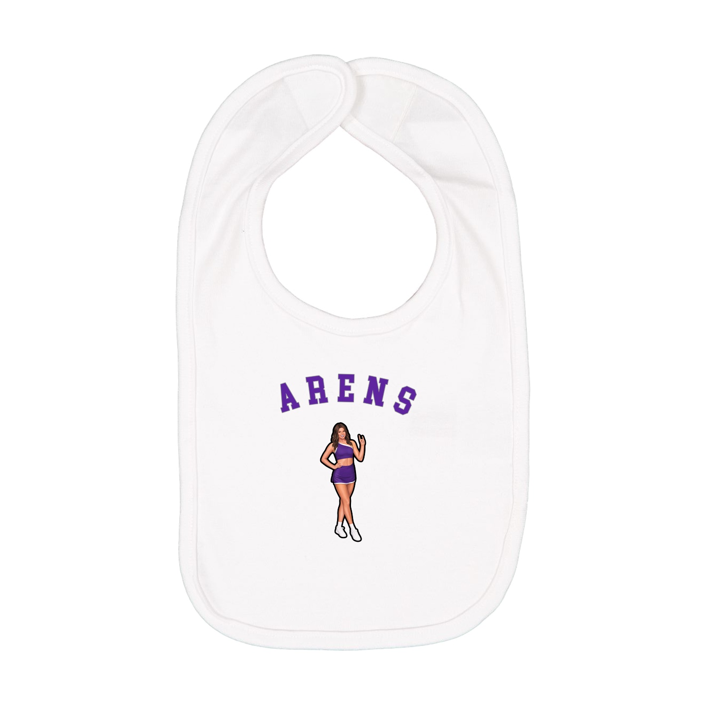 Infant Bib — Shirsey Arch in White
