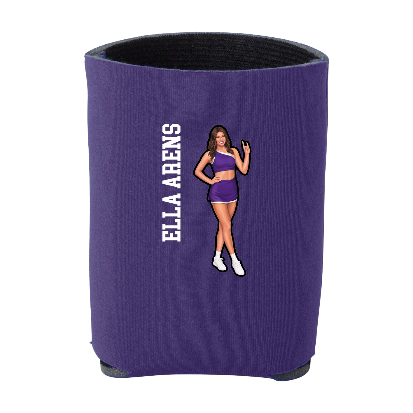 Can Holder — Name Vertical in Purple