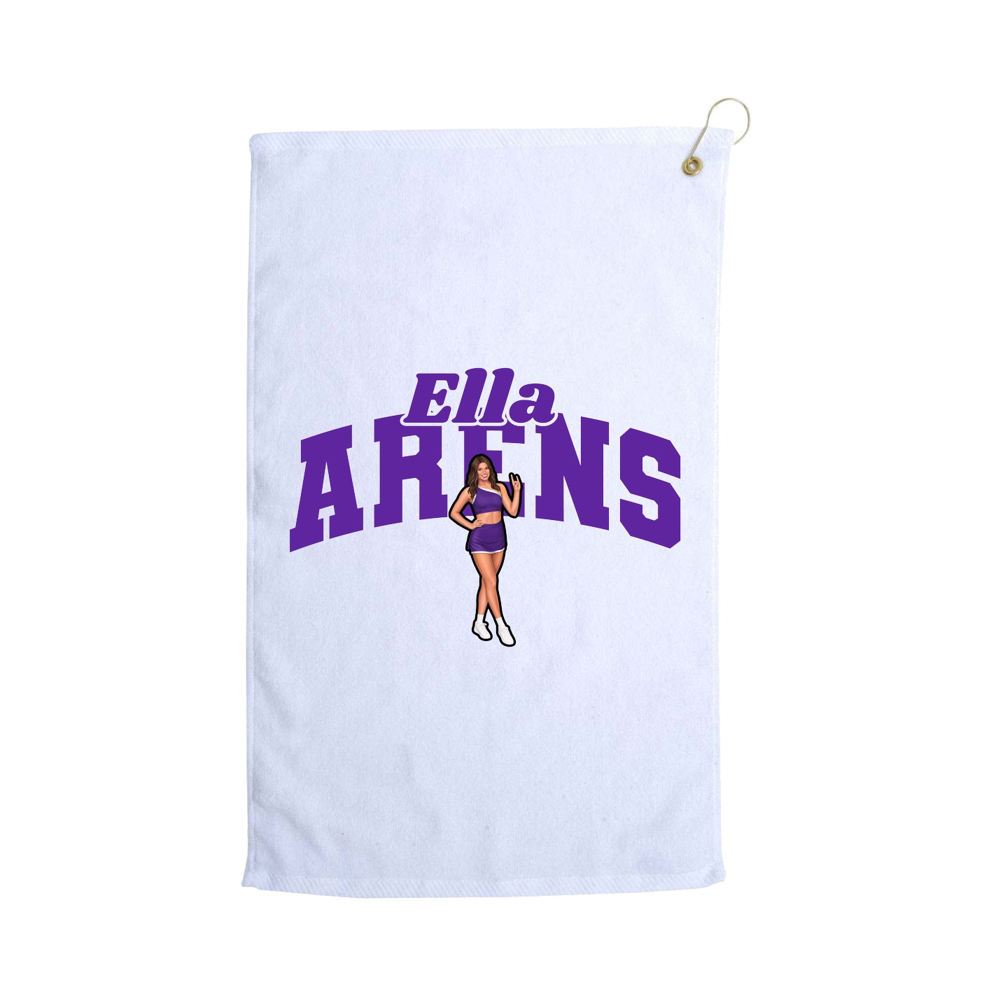 Golf Towel — Signature Arch in White