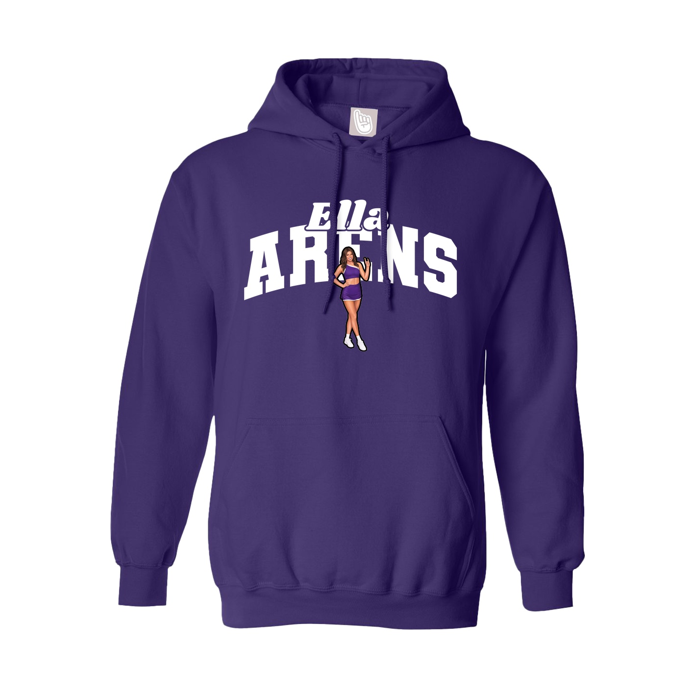Hoodie — Signature Arch in Purple