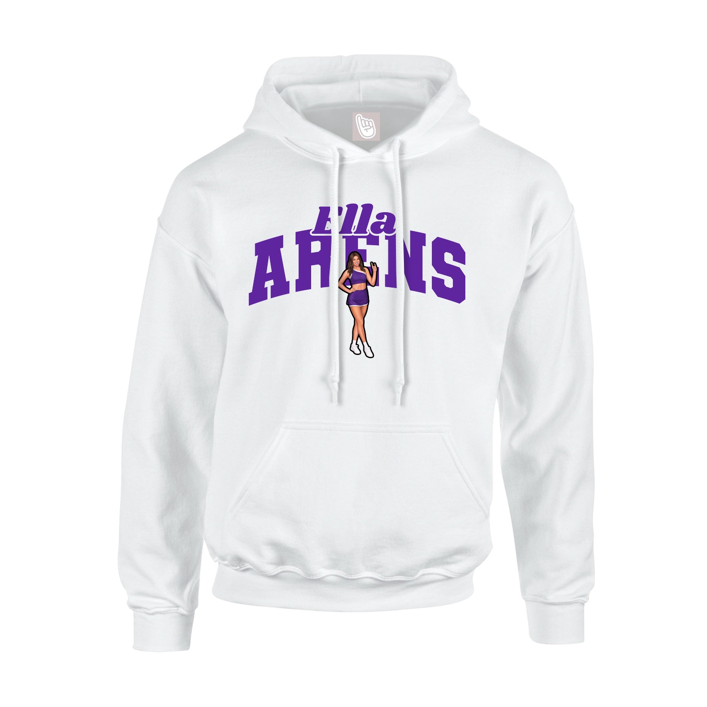 Youth Hoodie — Signature Arch in White