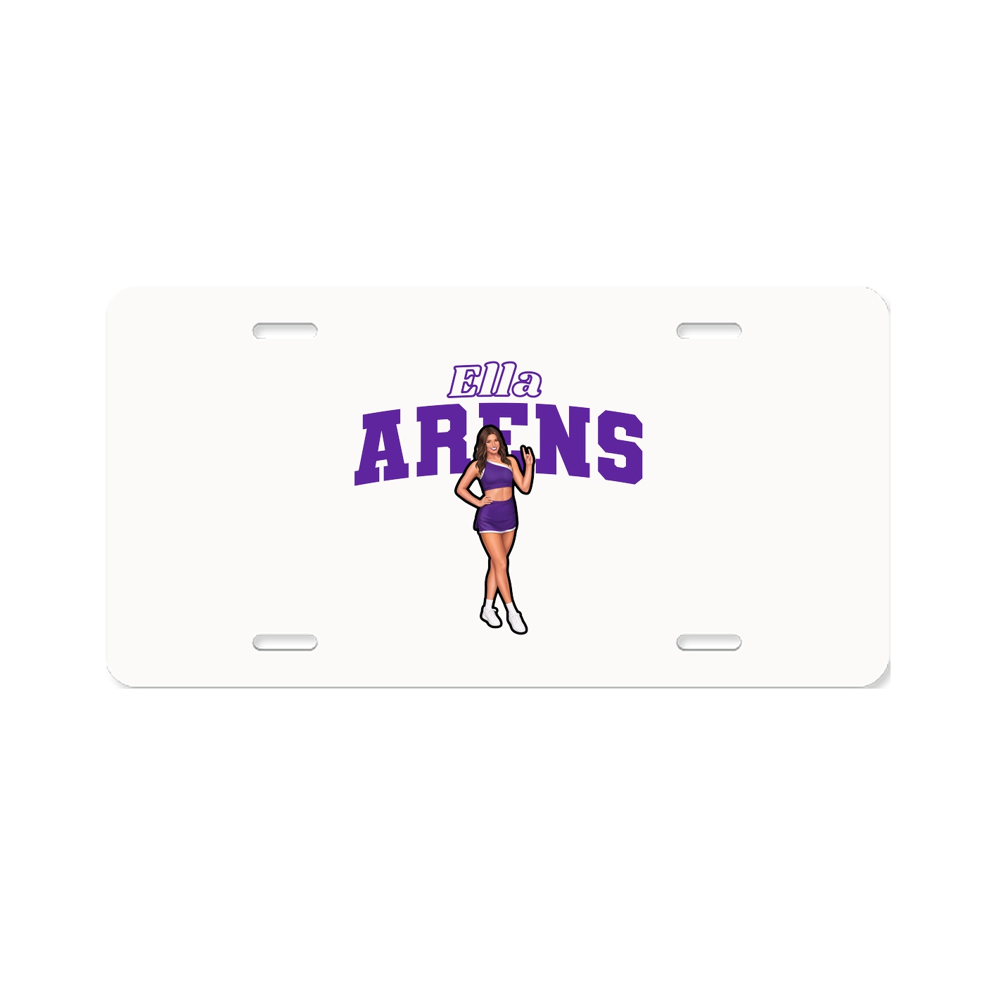 License Plate — Name Arch in Classic
