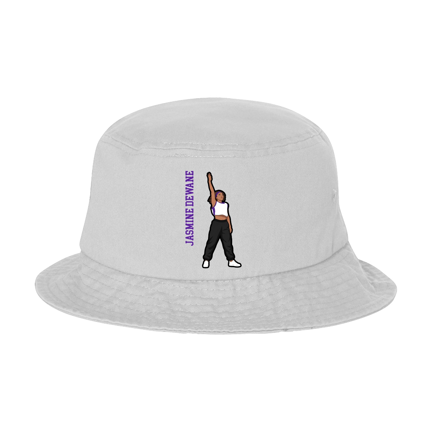 Bucket Cap — Name Vertical in White