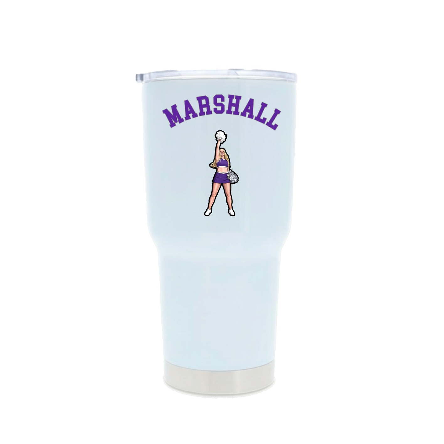 30oz Stainless Steel Tumbler — Shirsey Arch in White