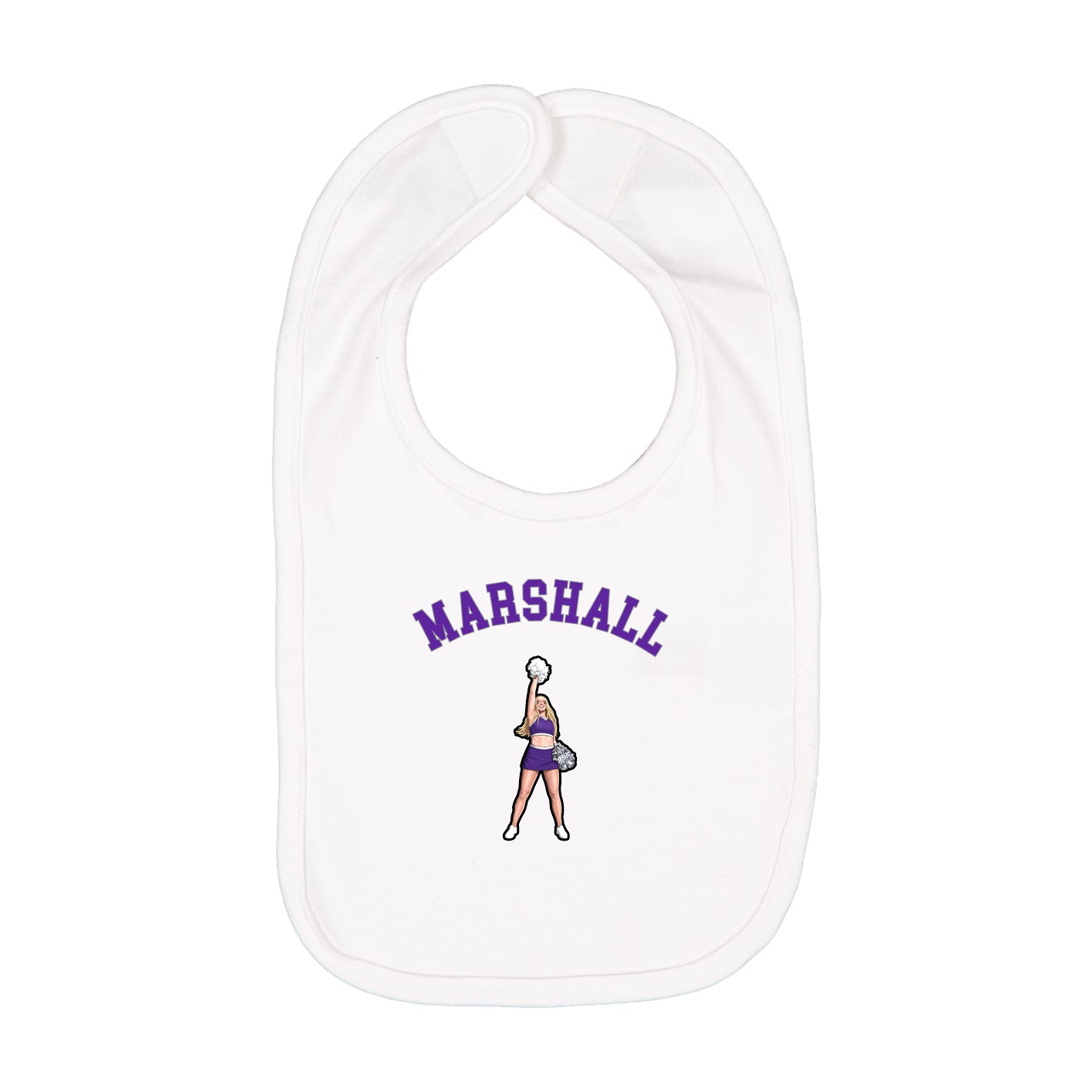 Infant Bib — Shirsey Arch in White