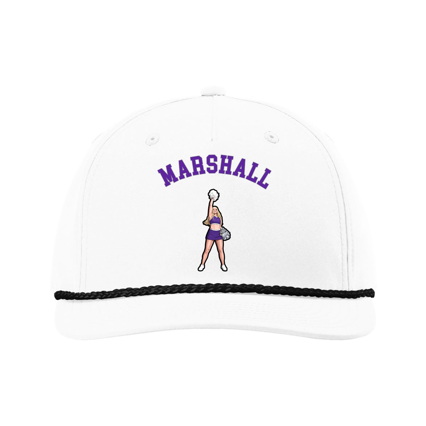 Five-Panel Classic Rope Cap — Shirsey Arch in White
