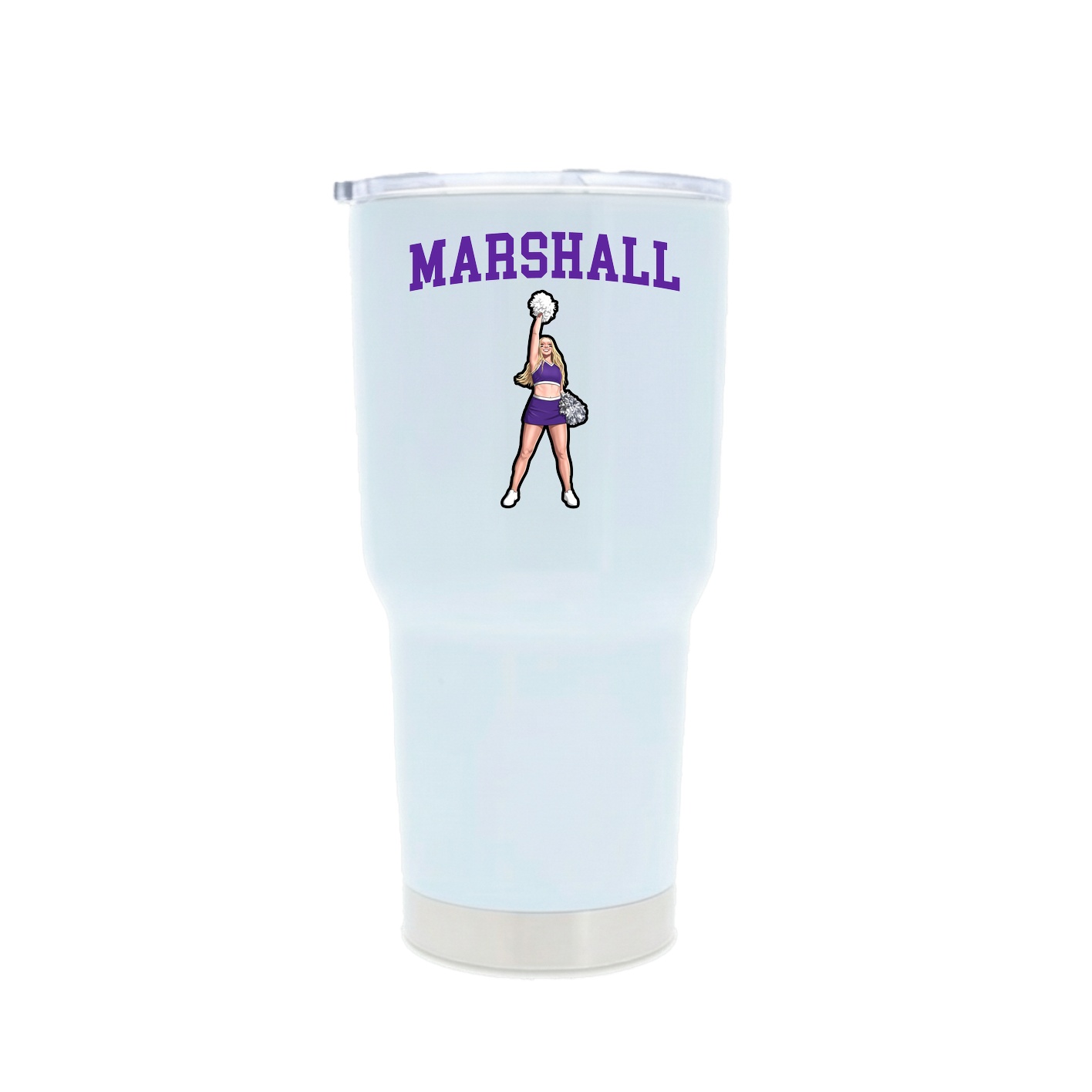30oz Stainless Steel Tumbler — Shirsey in White