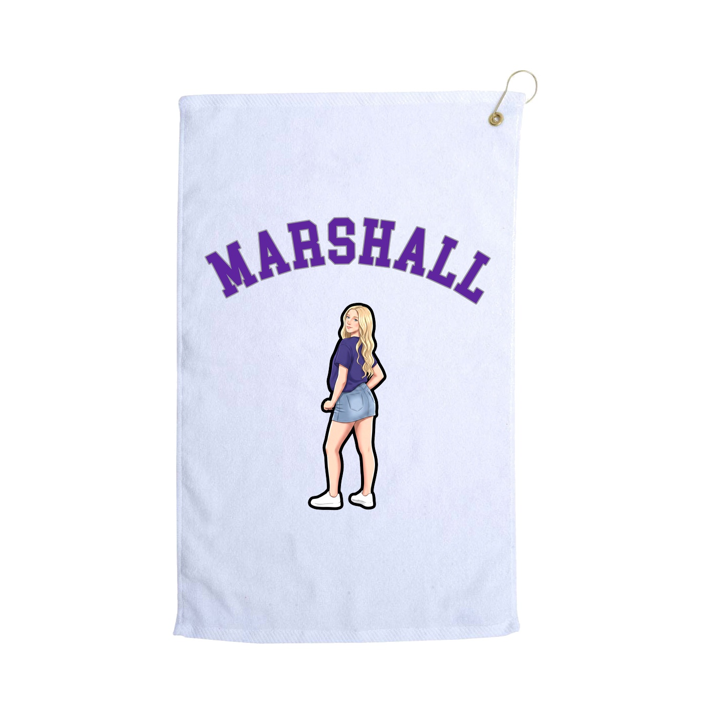 Golf Towel — Shirsey Arch in White