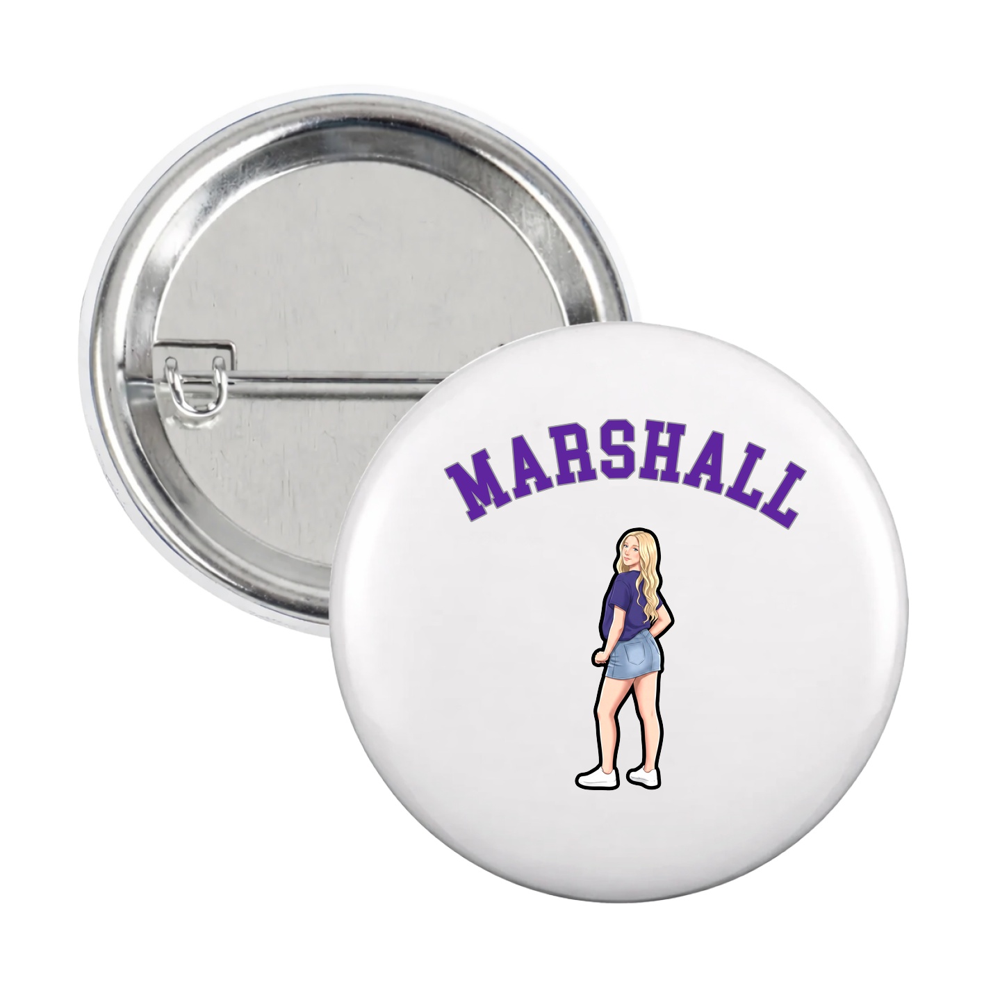 Game Day Button — Shirsey Arch in White