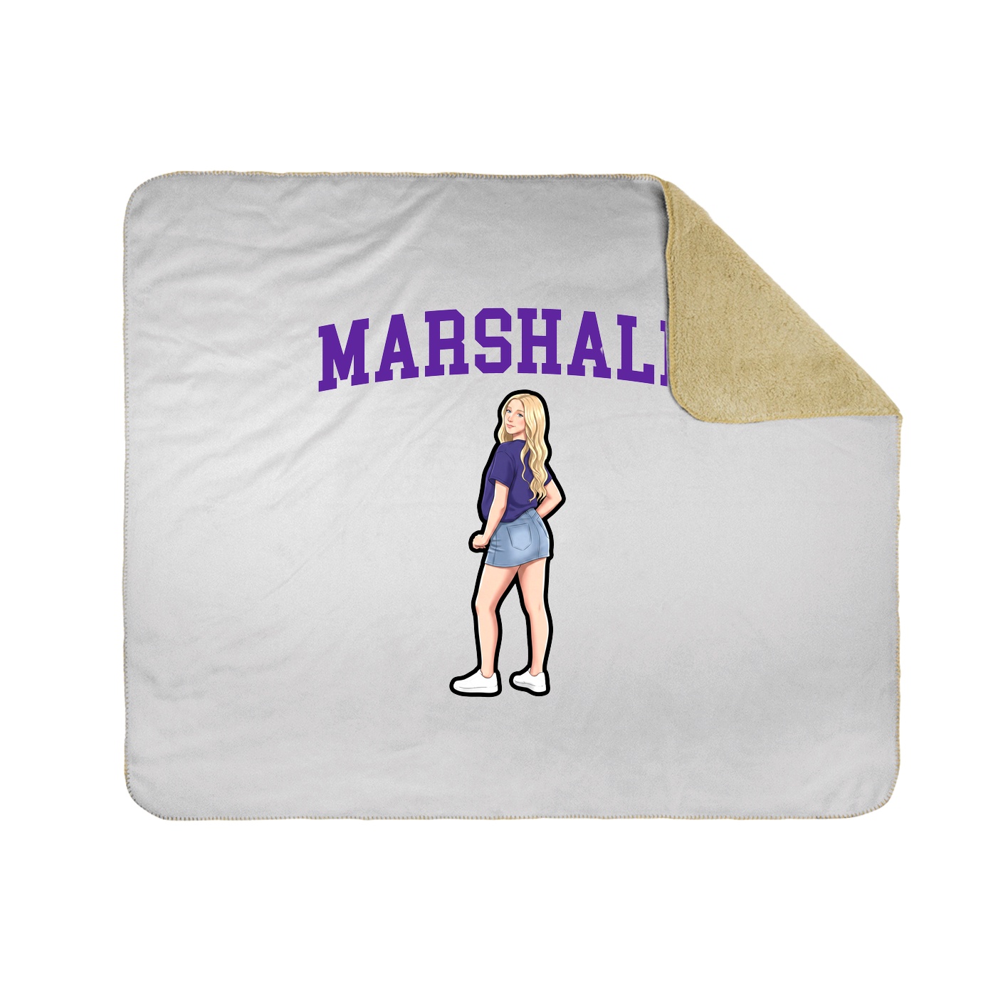 Throw Blanket — Shirsey in White