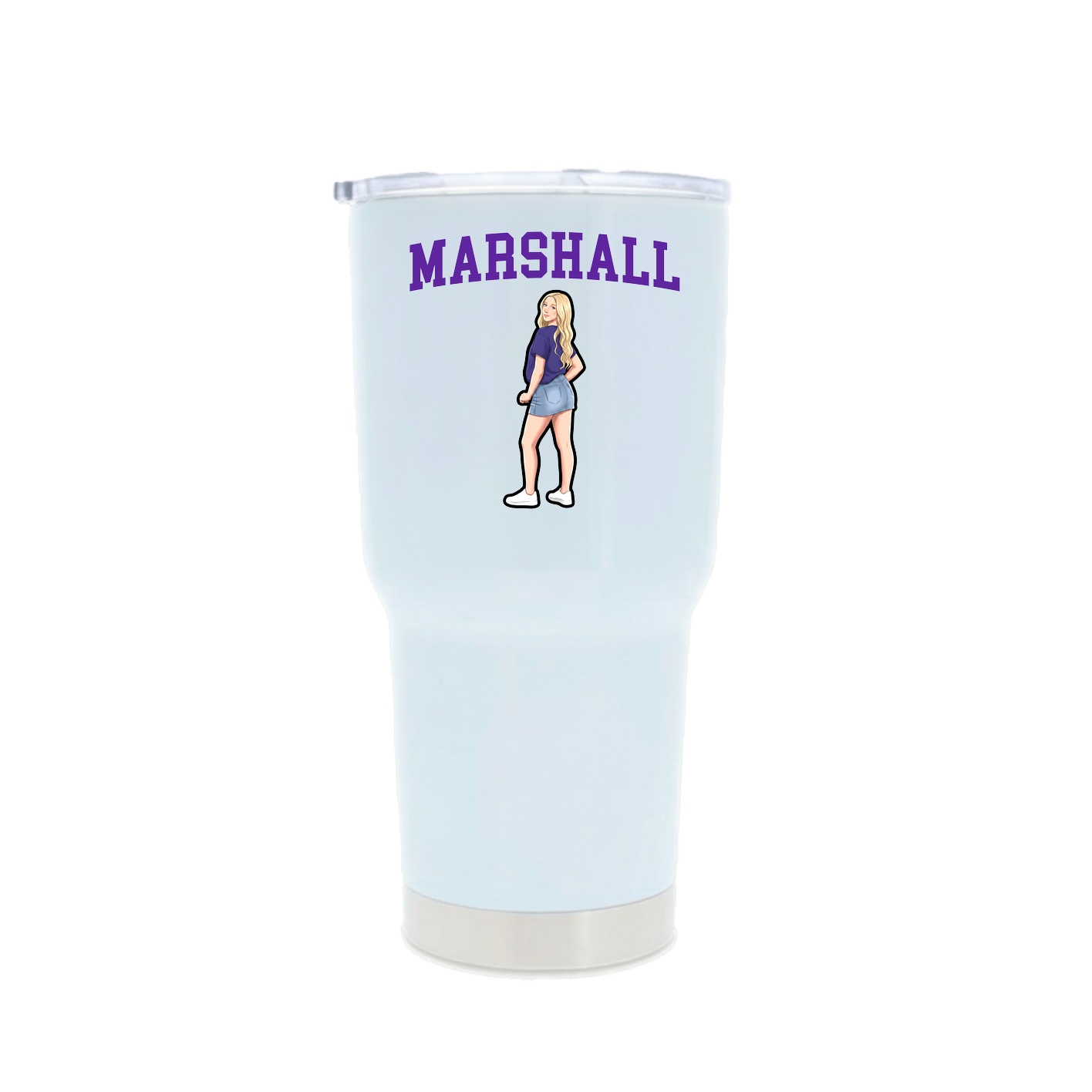 30oz Stainless Steel Tumbler — Shirsey in White