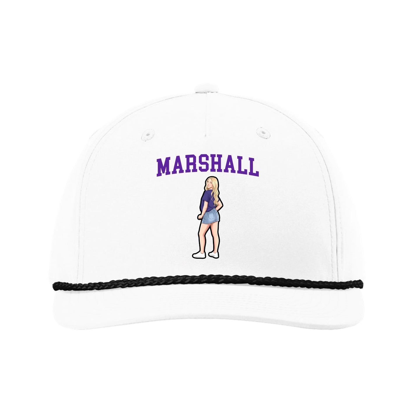 Five-Panel Classic Rope Cap — Shirsey in White