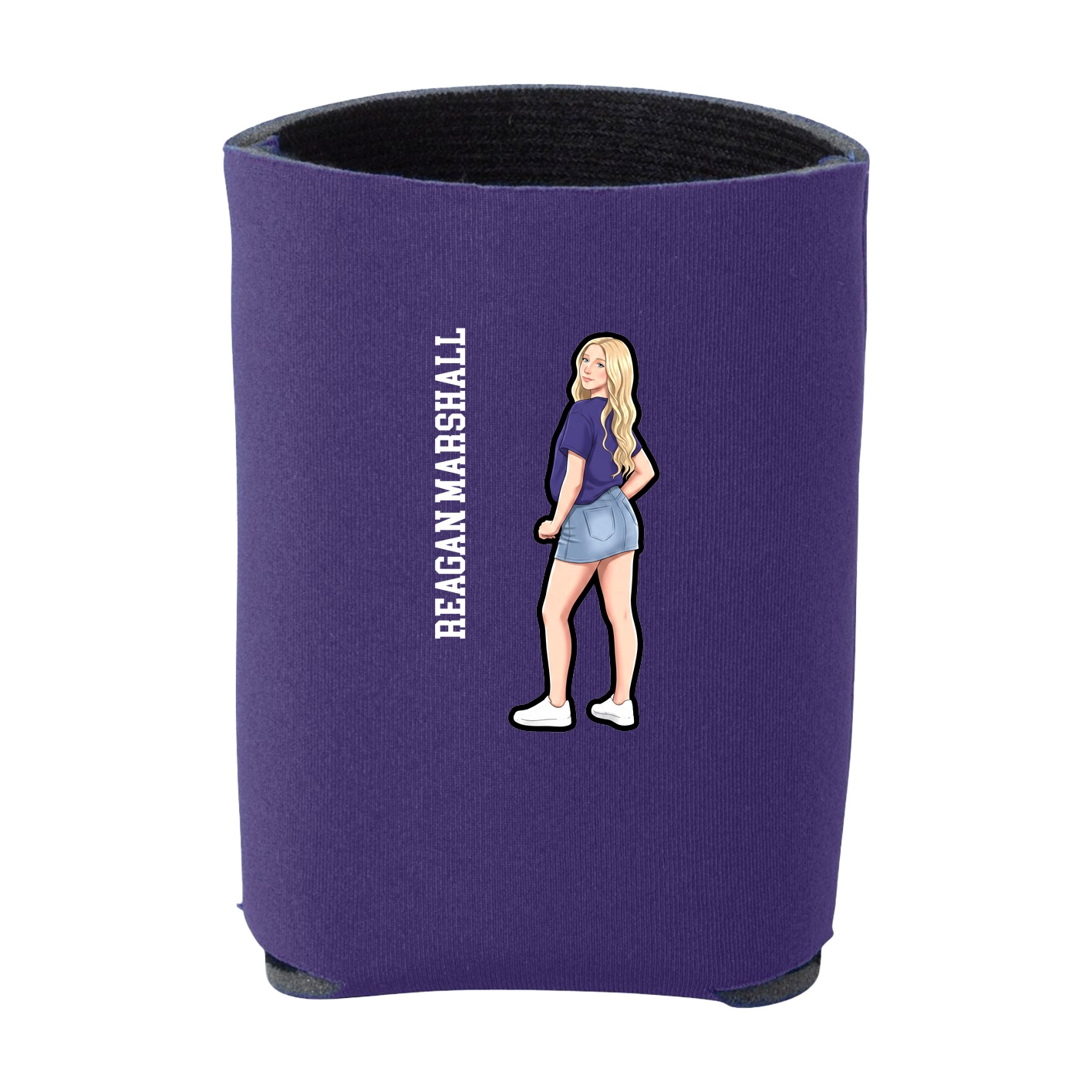 Can Holder — Name Vertical in Purple