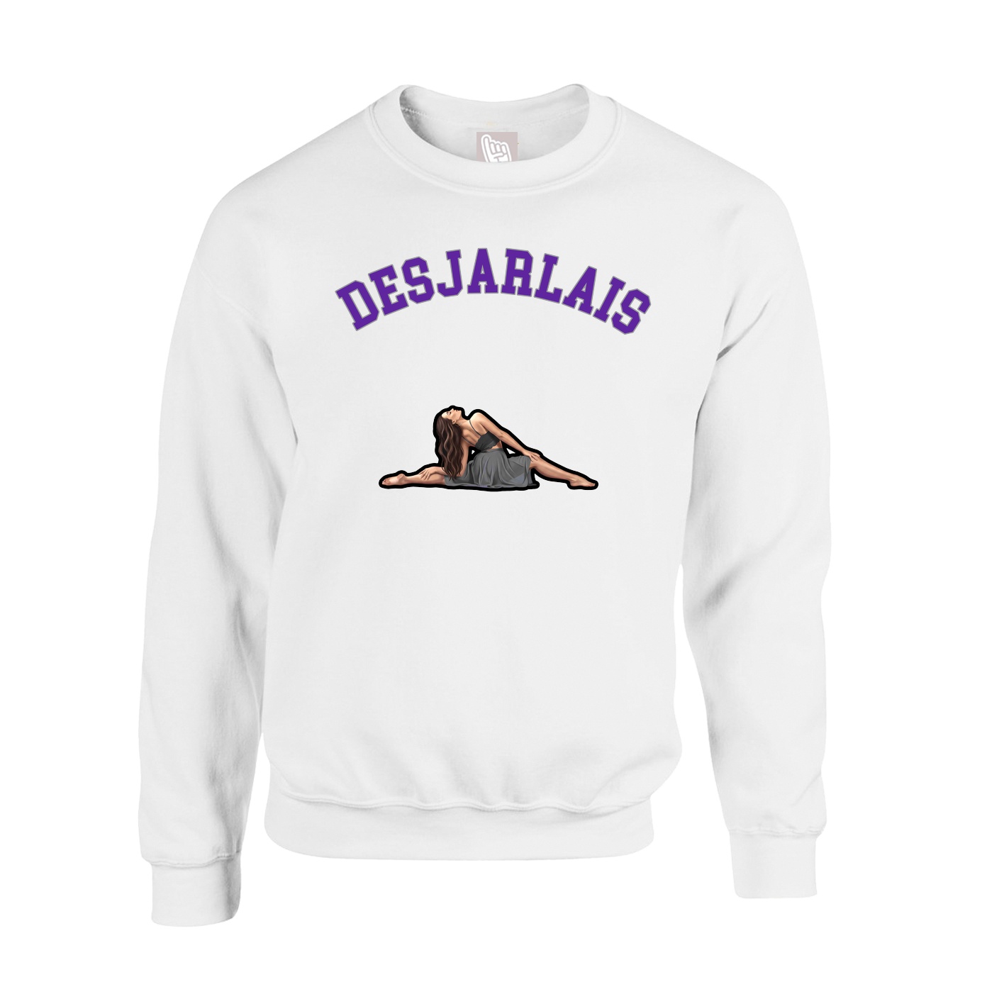 Fleece Crew — Shirsey Arch in White