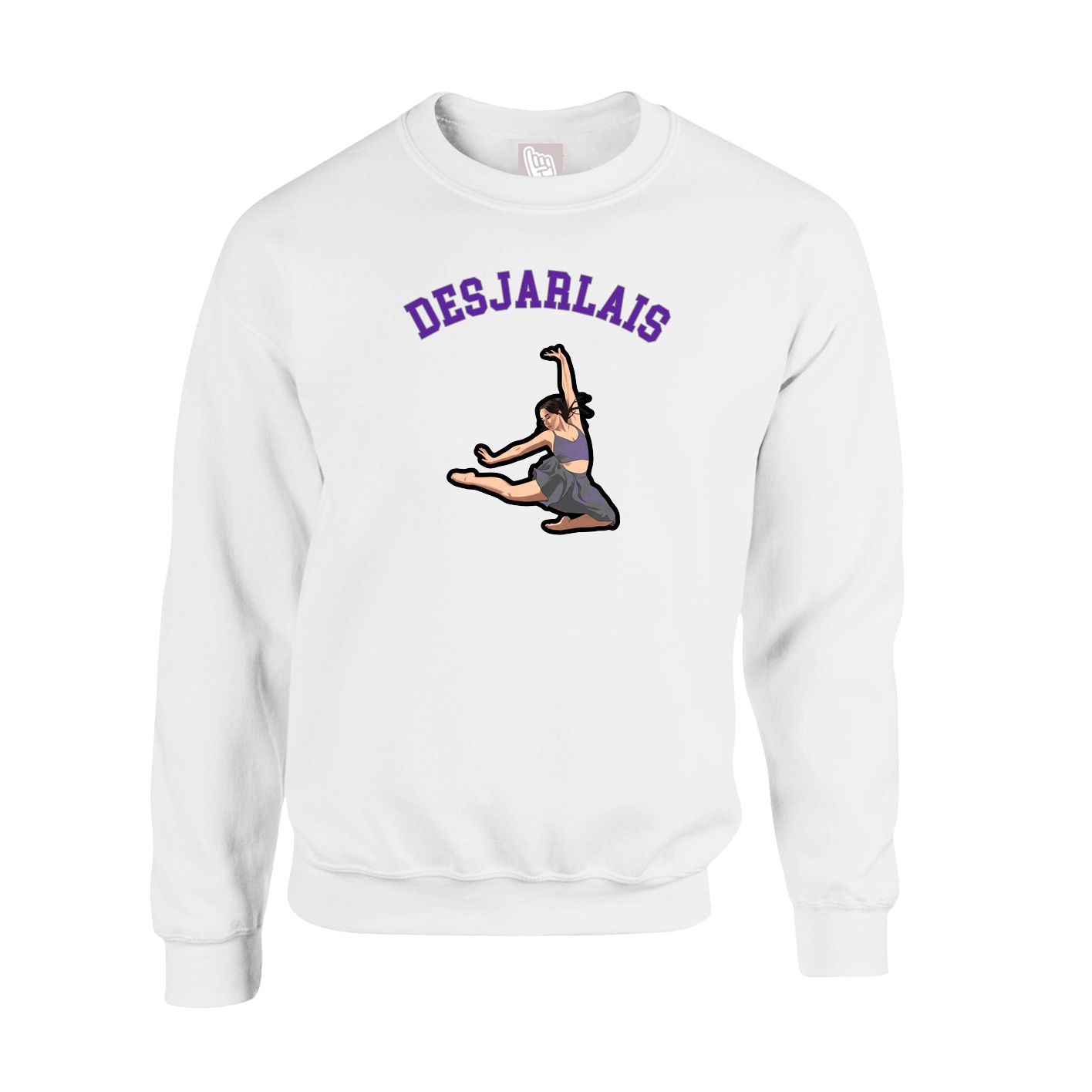 Fleece Crew — Shirsey Arch in White