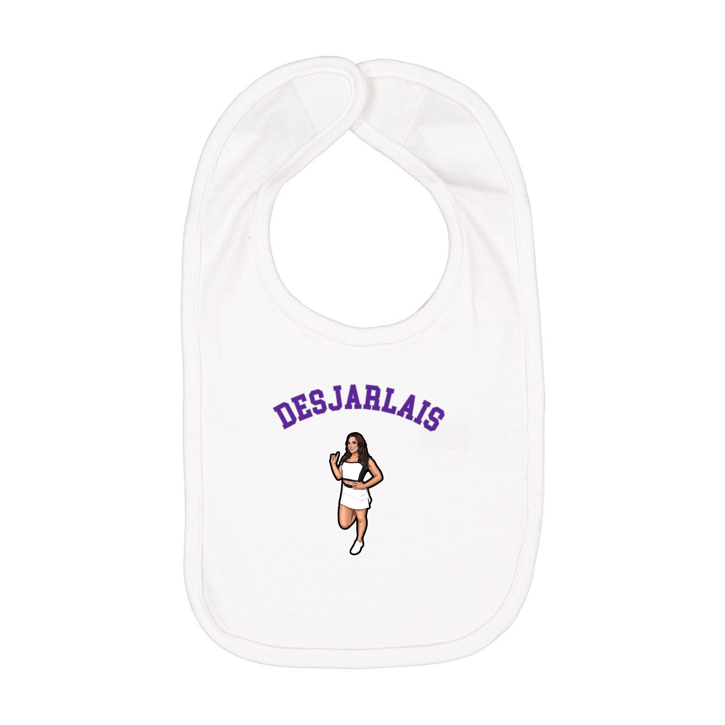 Infant Bib — Shirsey Arch in White