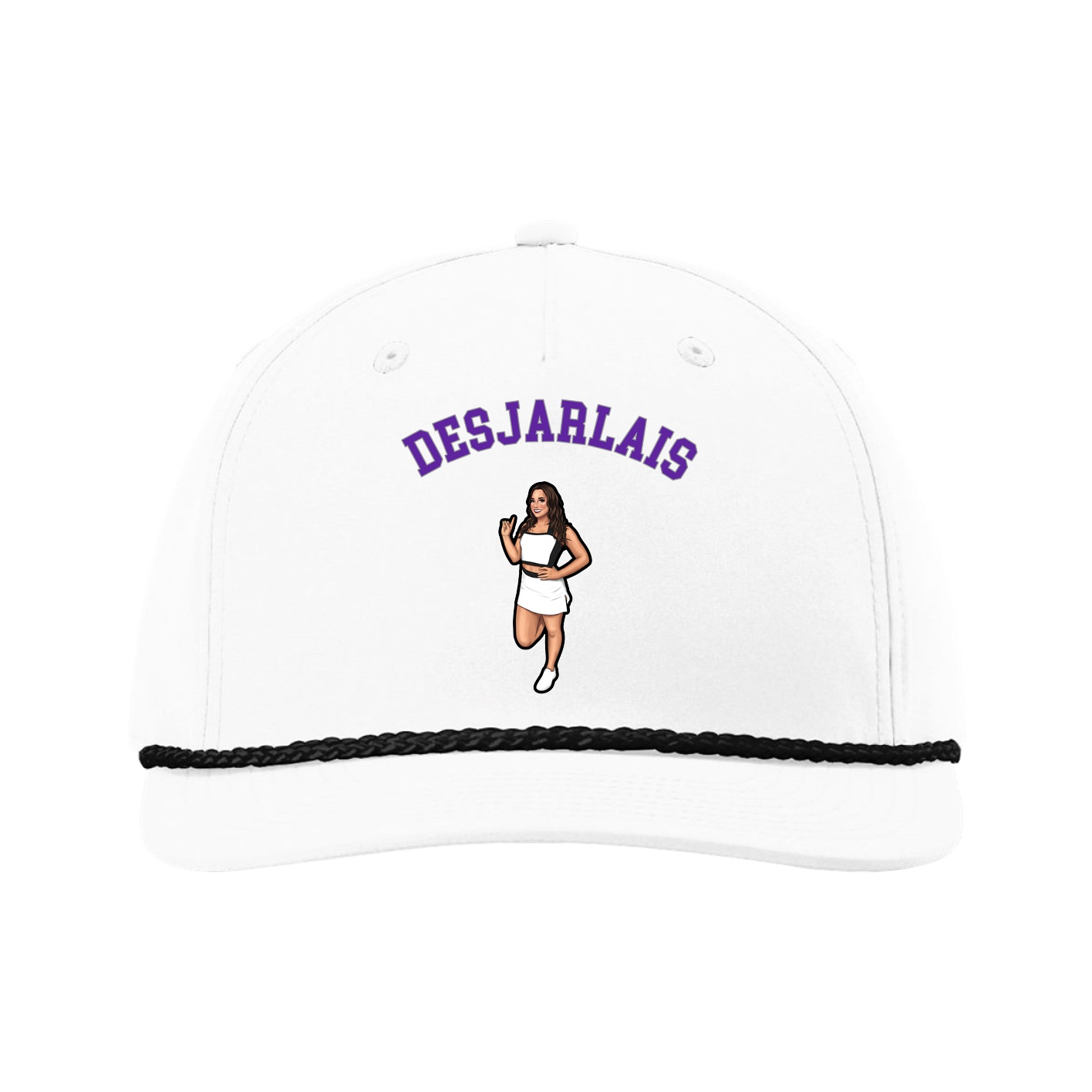 Five-Panel Classic Rope Cap — Shirsey Arch in White