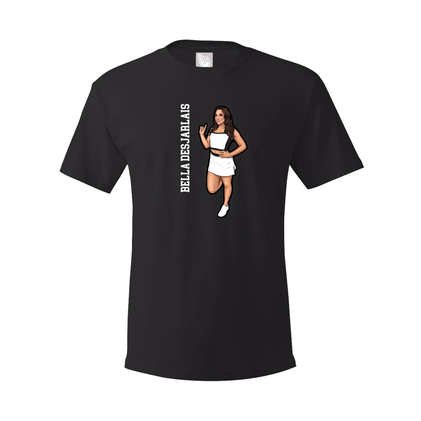 Tee — Name Vertical in Black