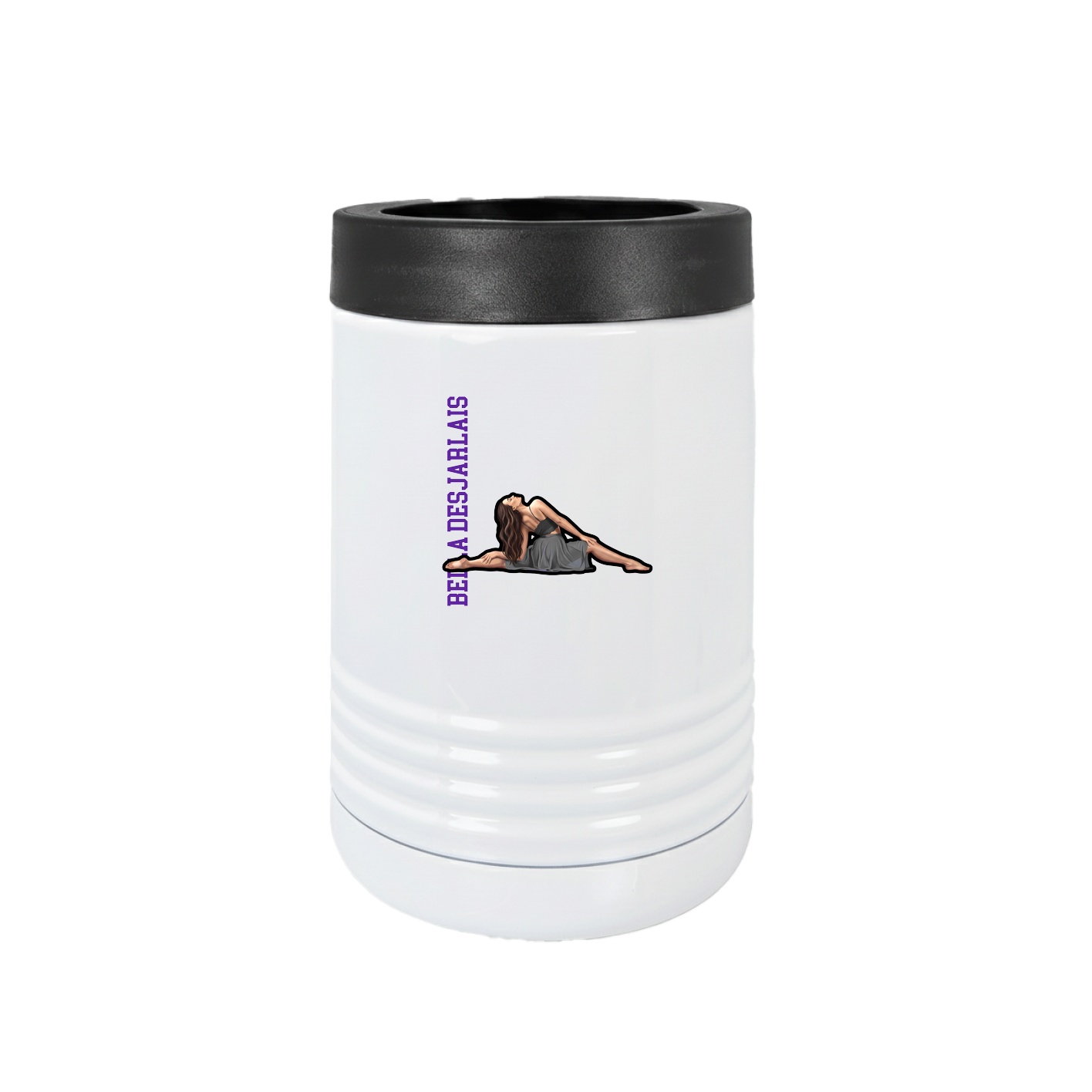 Beverage Holder — Name Vertical in White