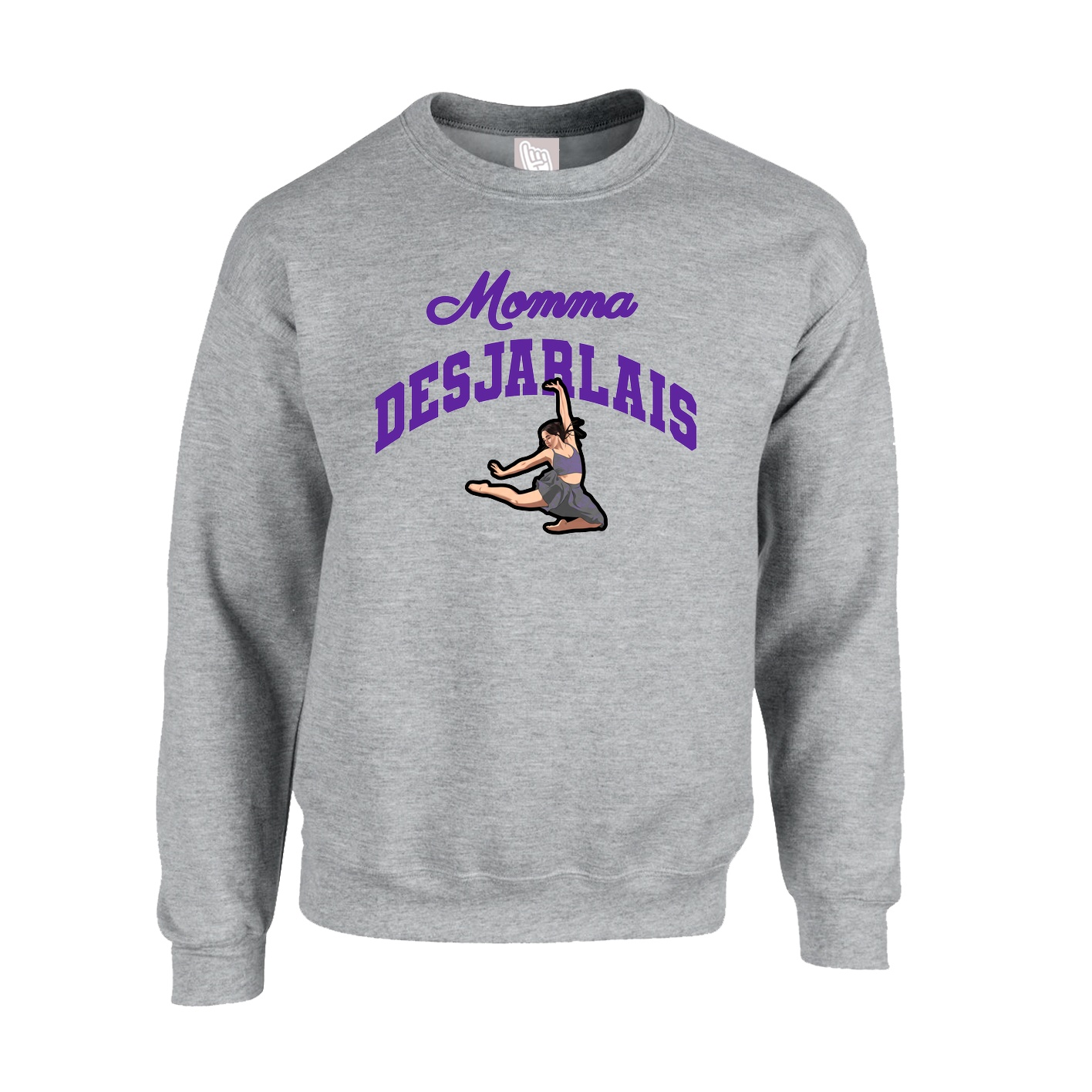 Fleece Crew — Mothers Day Arch in Grey