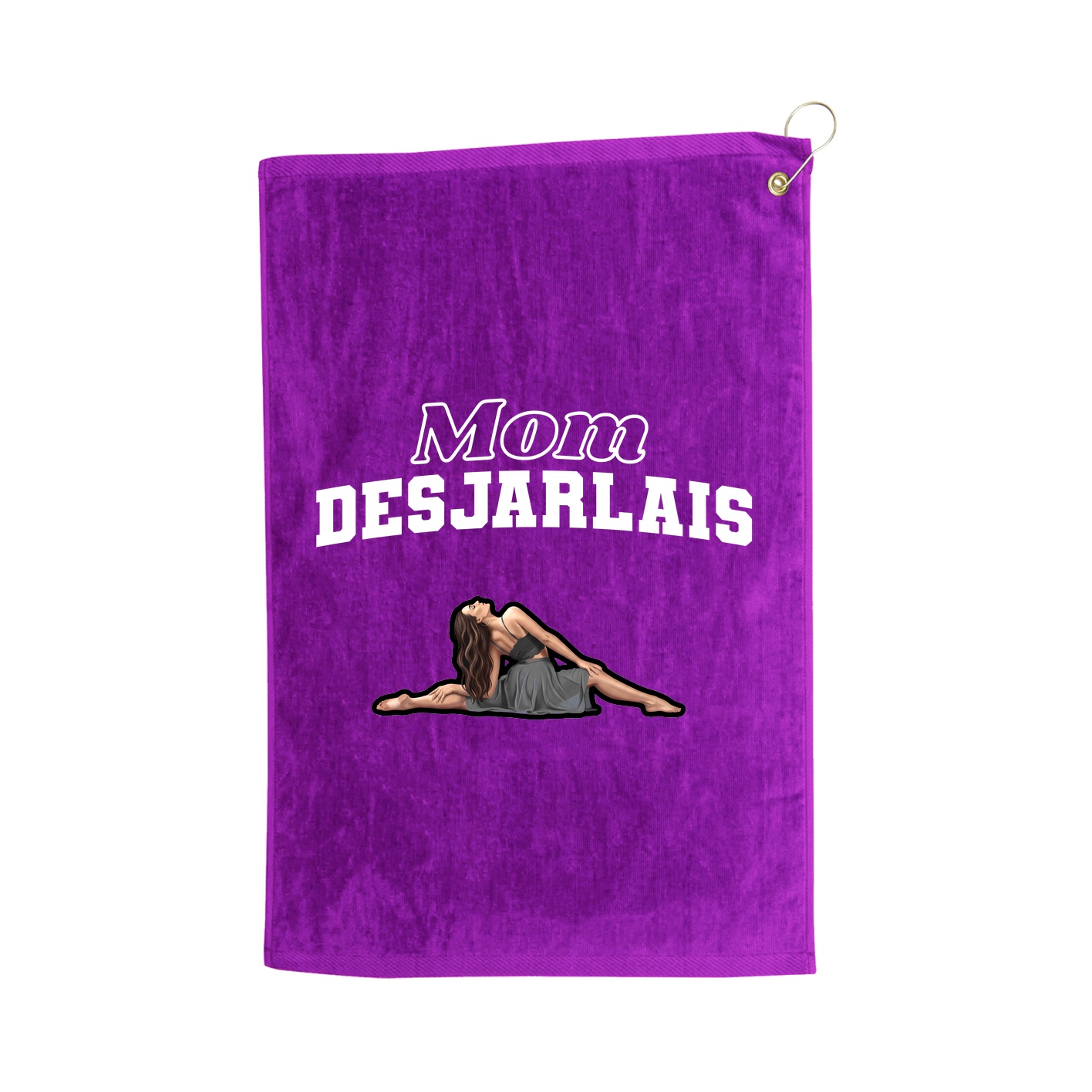 Golf Towel — Mothers Day Block in Purple