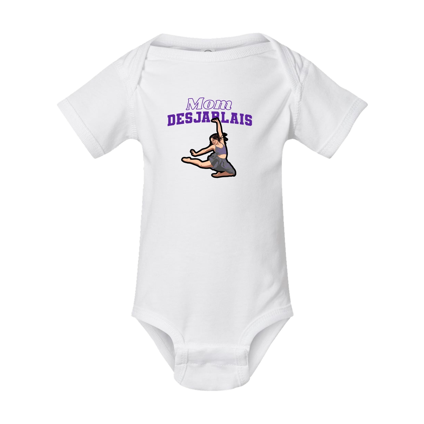 Baby Onesie — Mothers Day Block in White