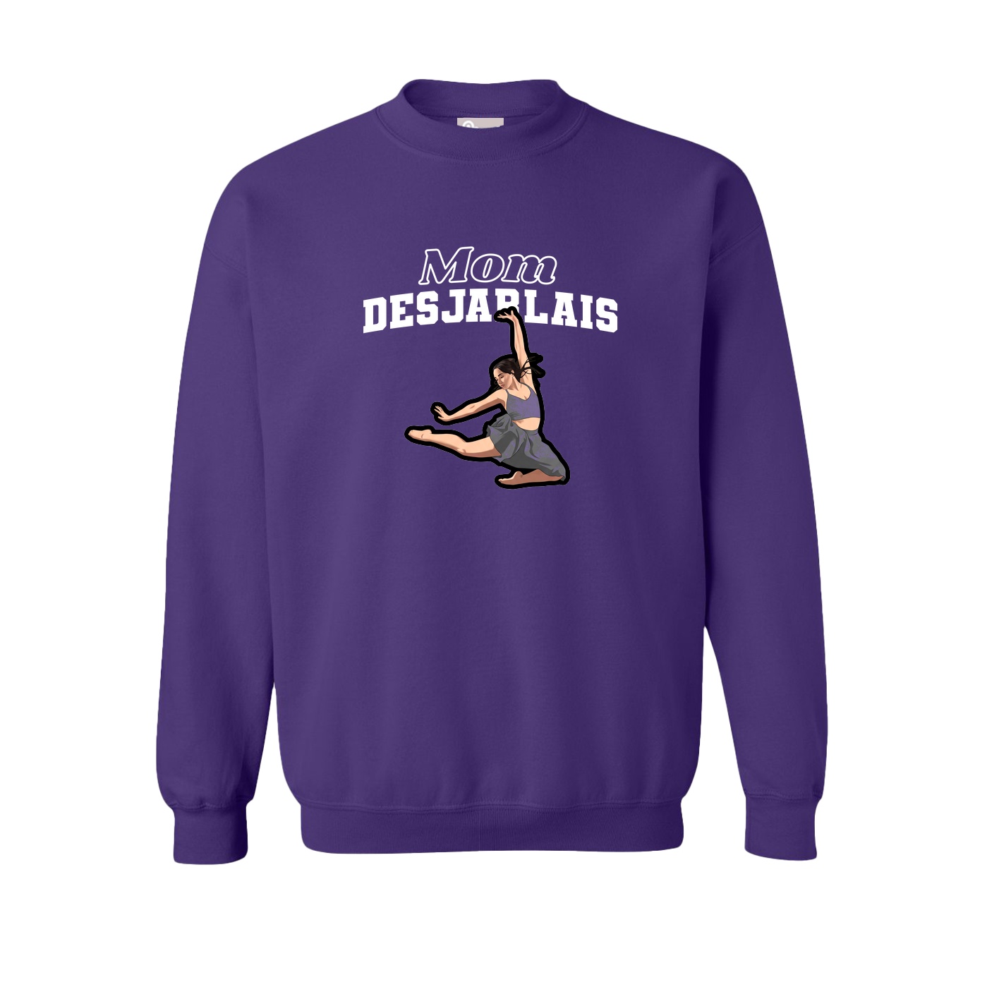Fleece Crew — Mothers Day Block in Purple