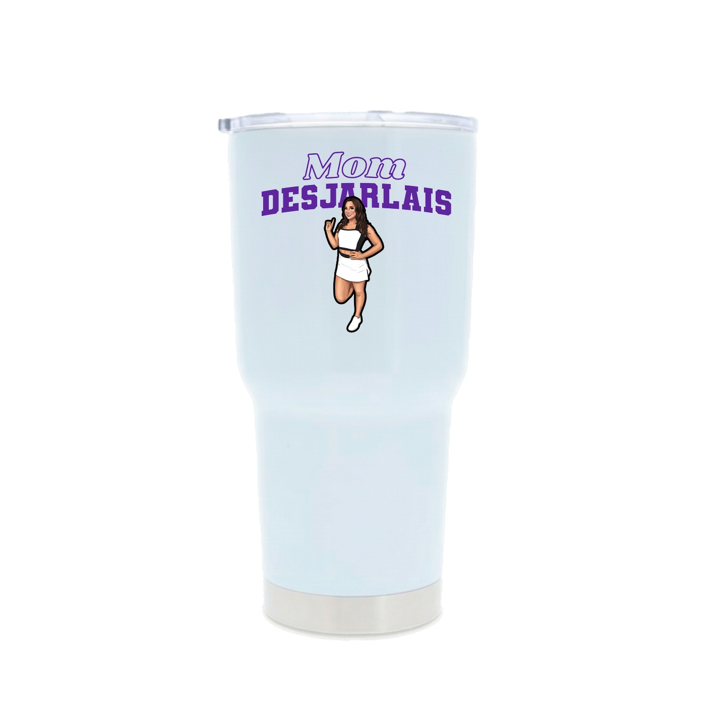 30oz Stainless Steel Tumbler — Mothers Day Block in White