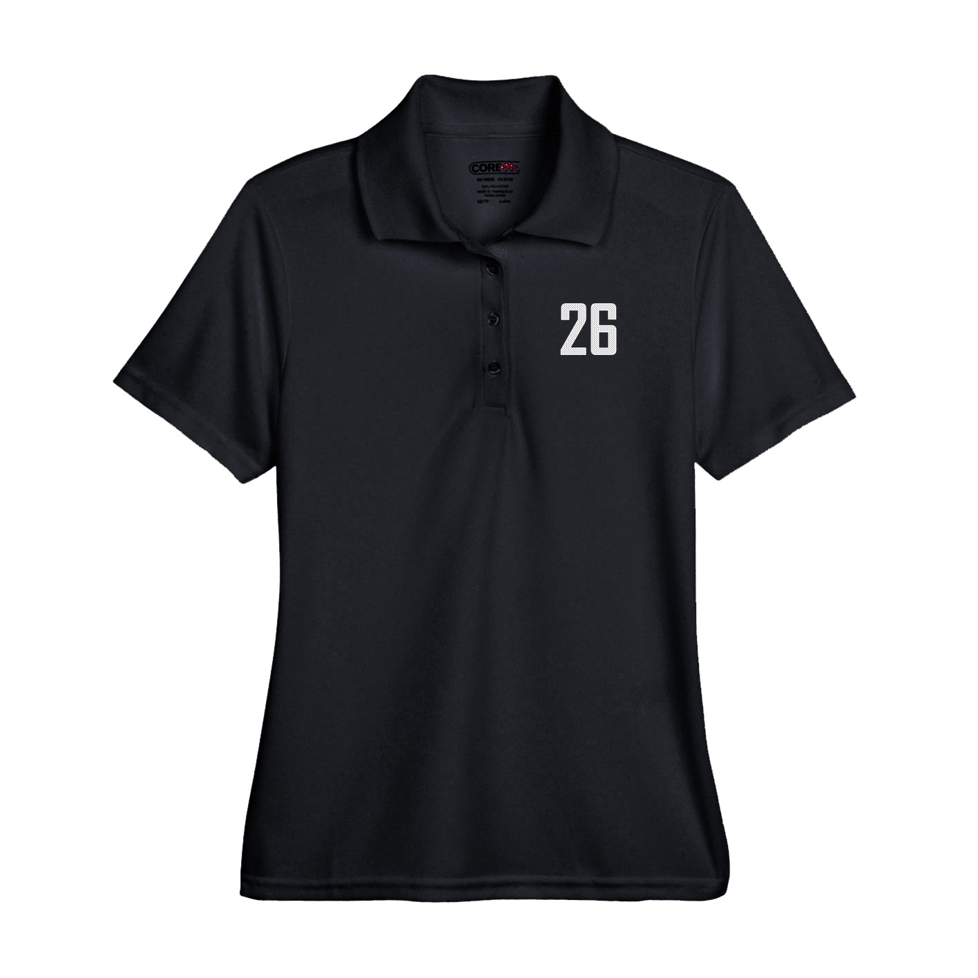 Performance Polo — Front Shirsy in Black