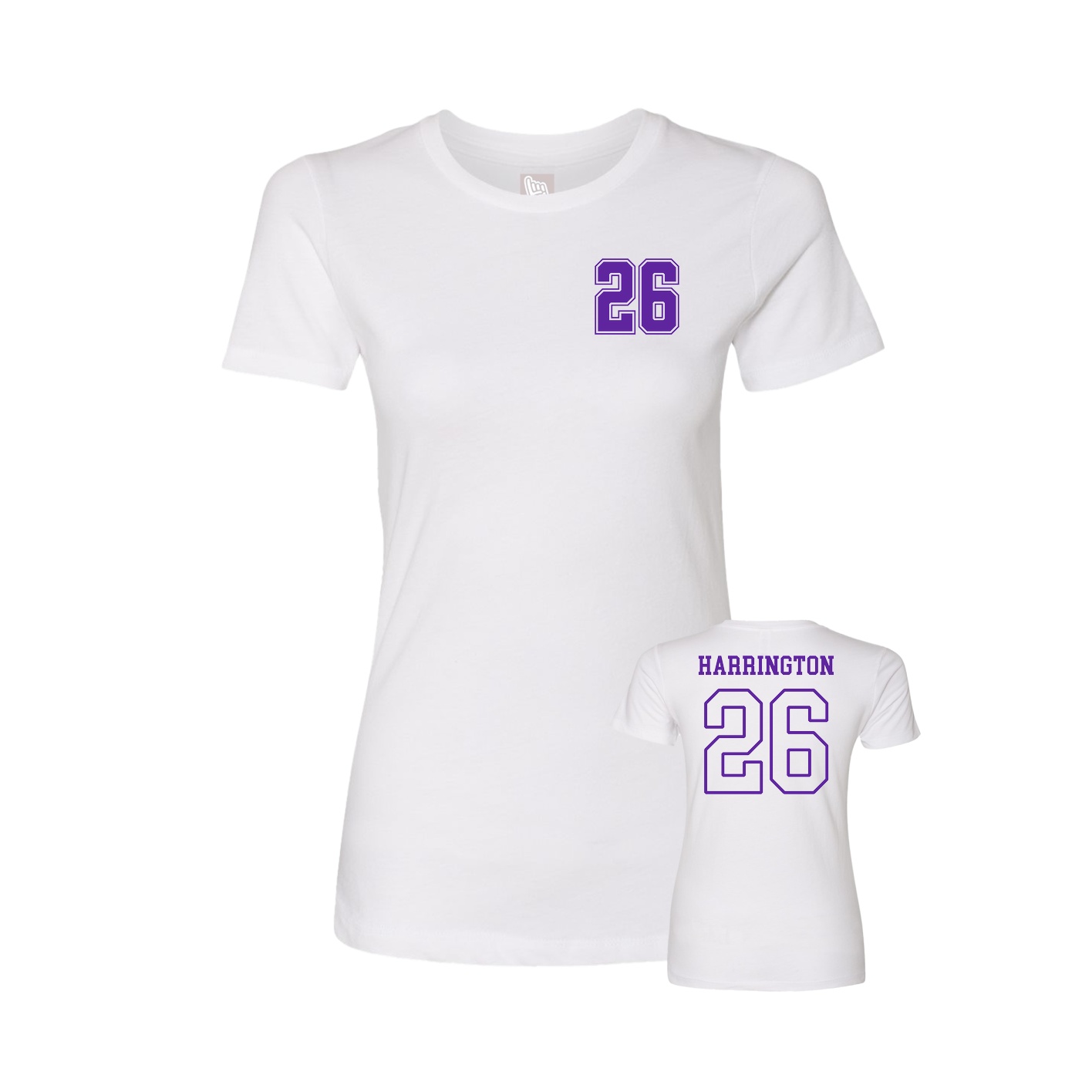 Womens Tee — Chest Back in White