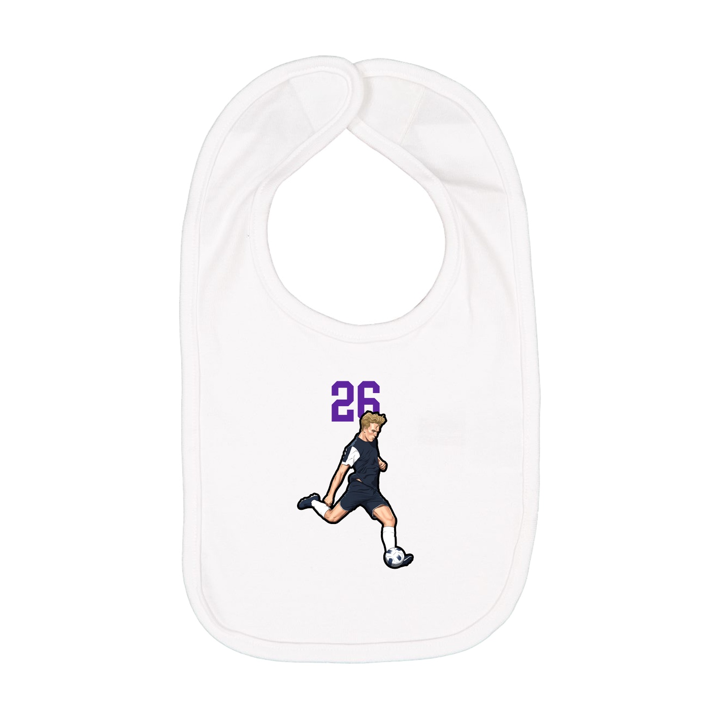 Infant Bib — Number Top in White