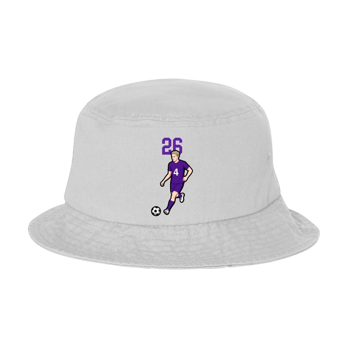 Bucket Cap — Number Top in White