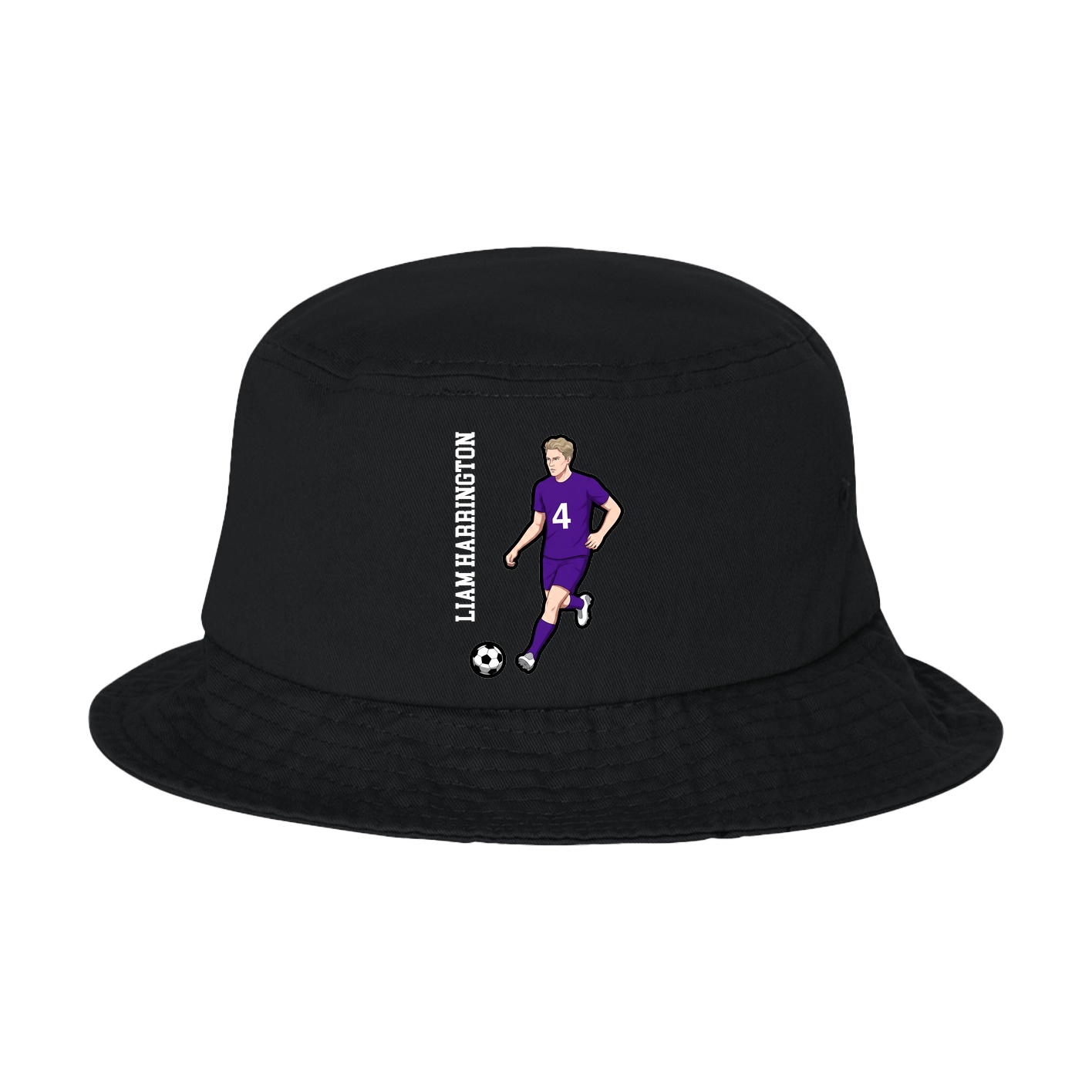 Bucket Cap — Name Vertical in Black