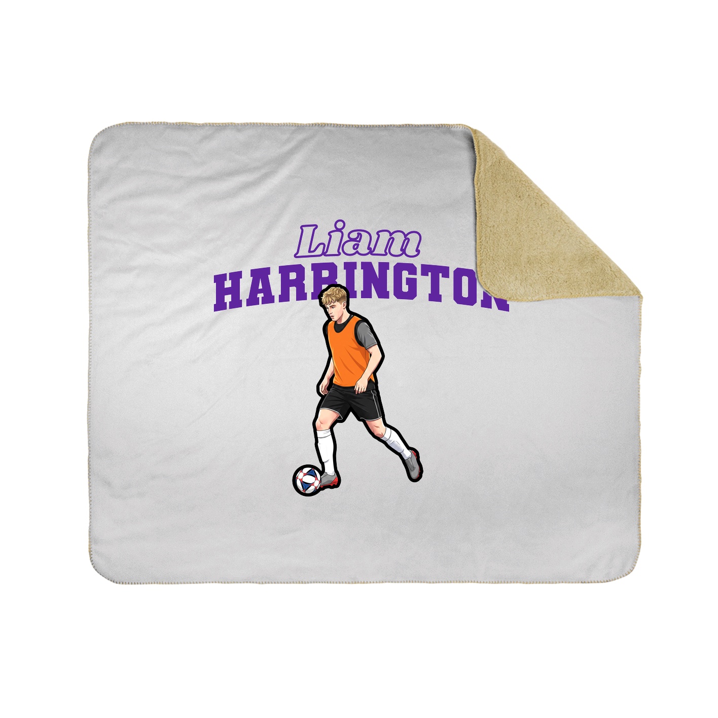 Throw Blanket — Name Arch in White
