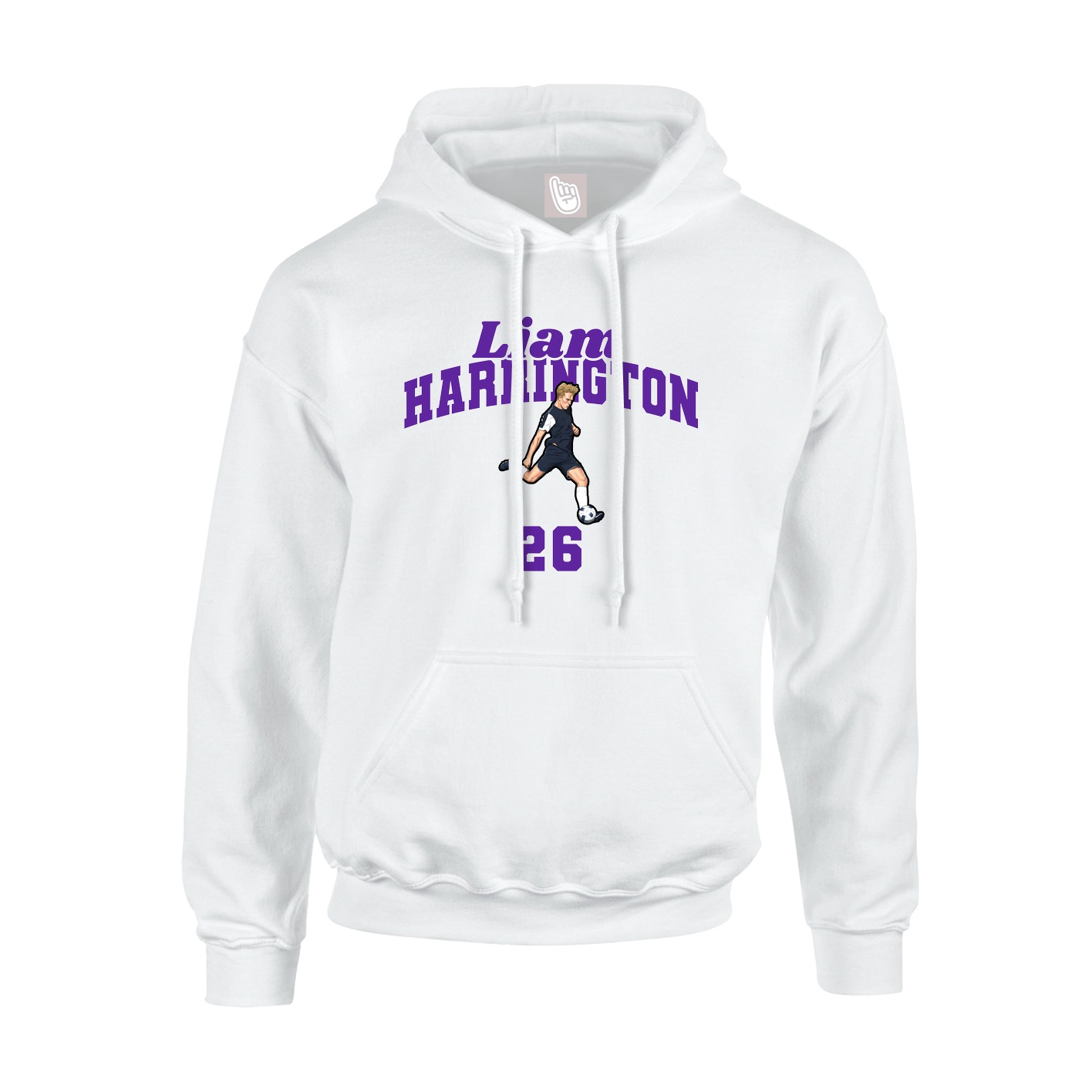 Hoodie — Signature Arch in White