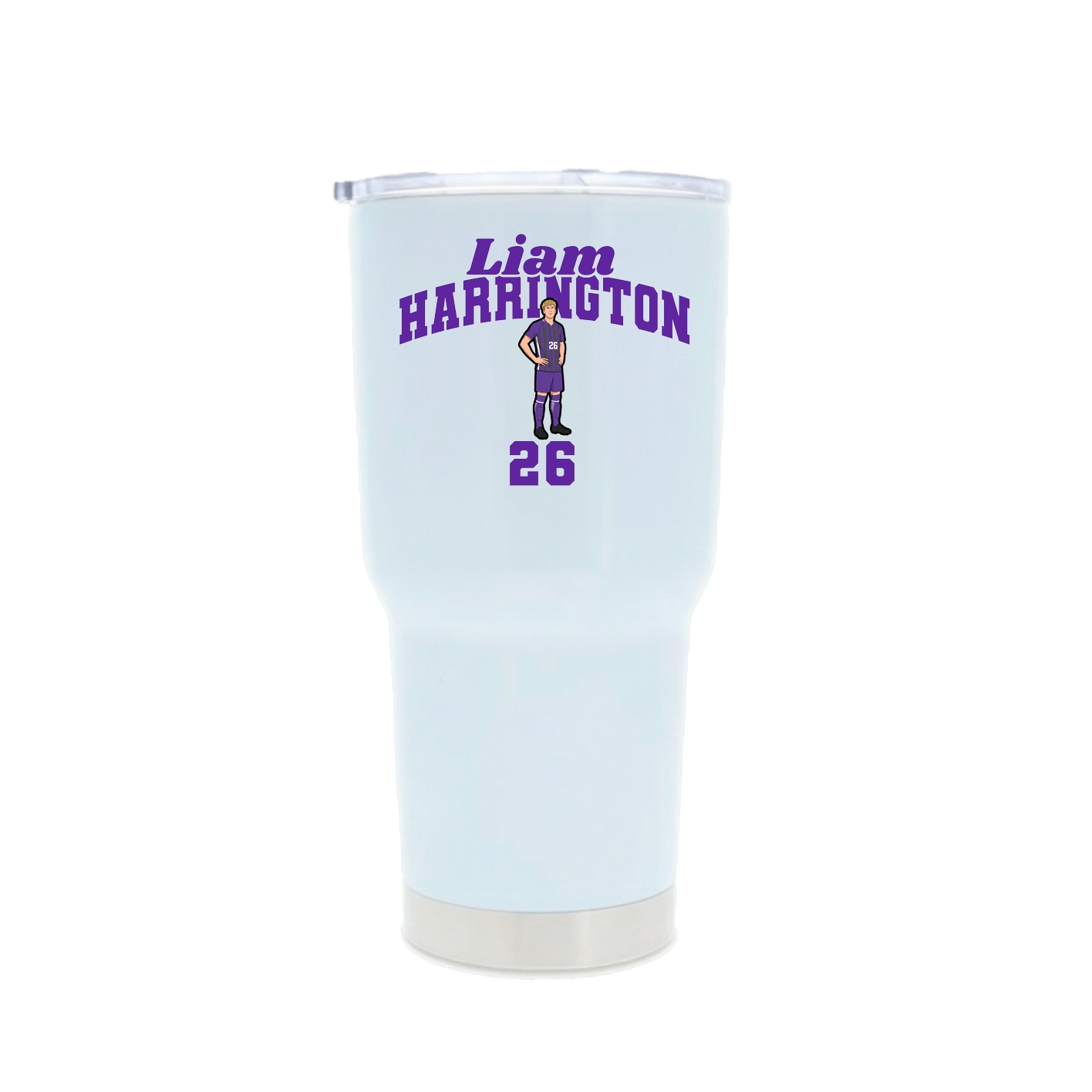 30oz Stainless Steel Tumbler — Signature Arch in White