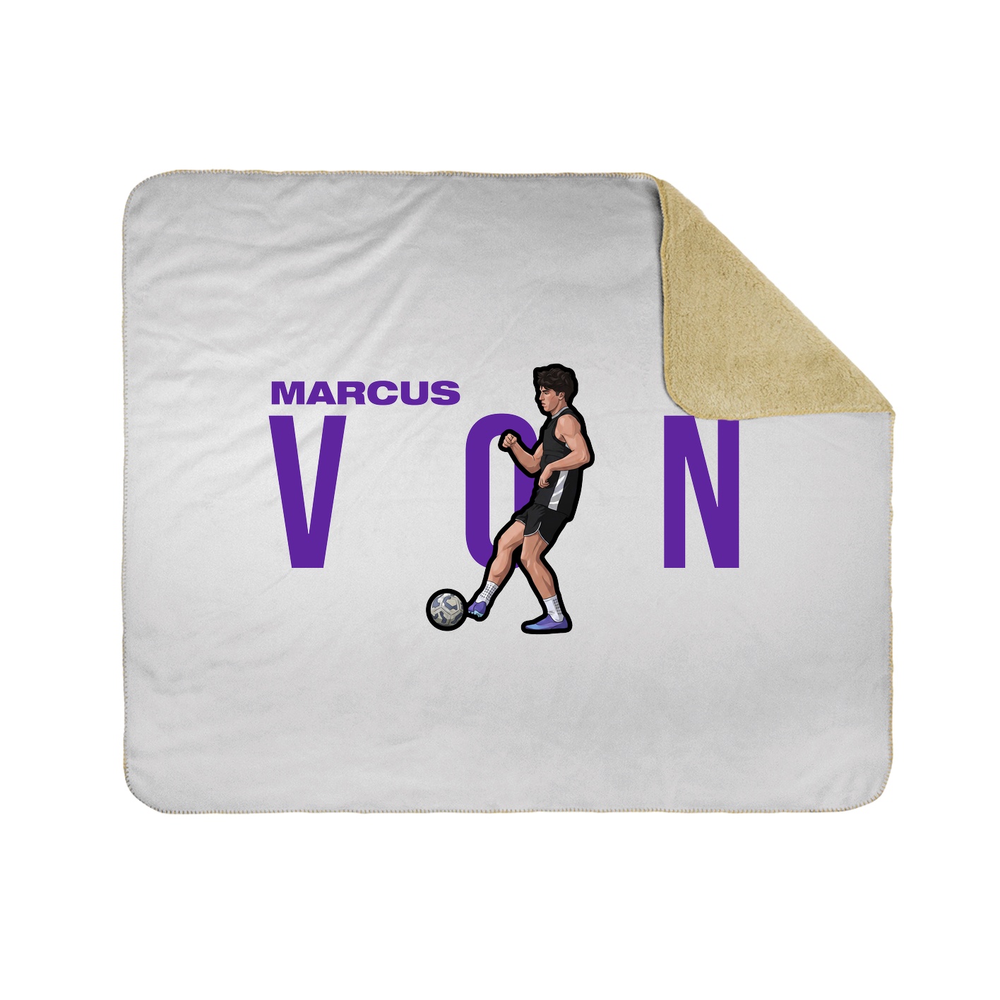 Throw Blanket — Player Name in White