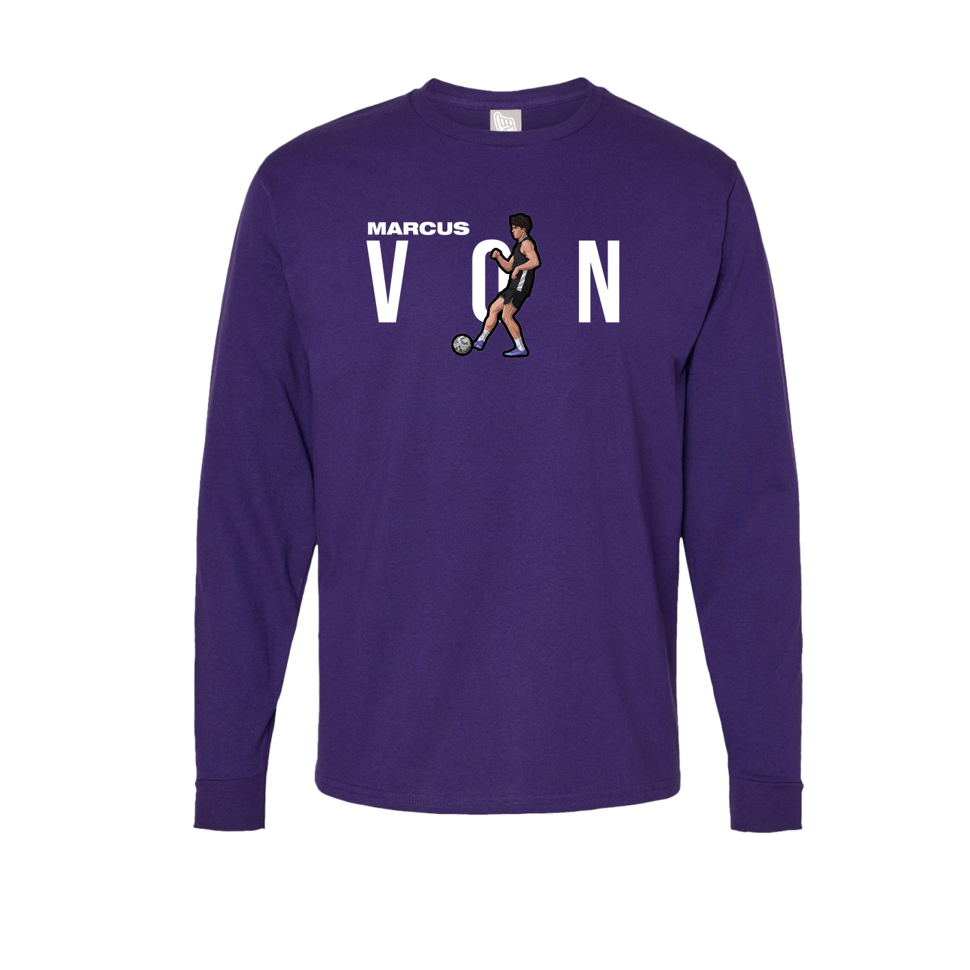 Long Sleeve Tee — Player Name in Purple
