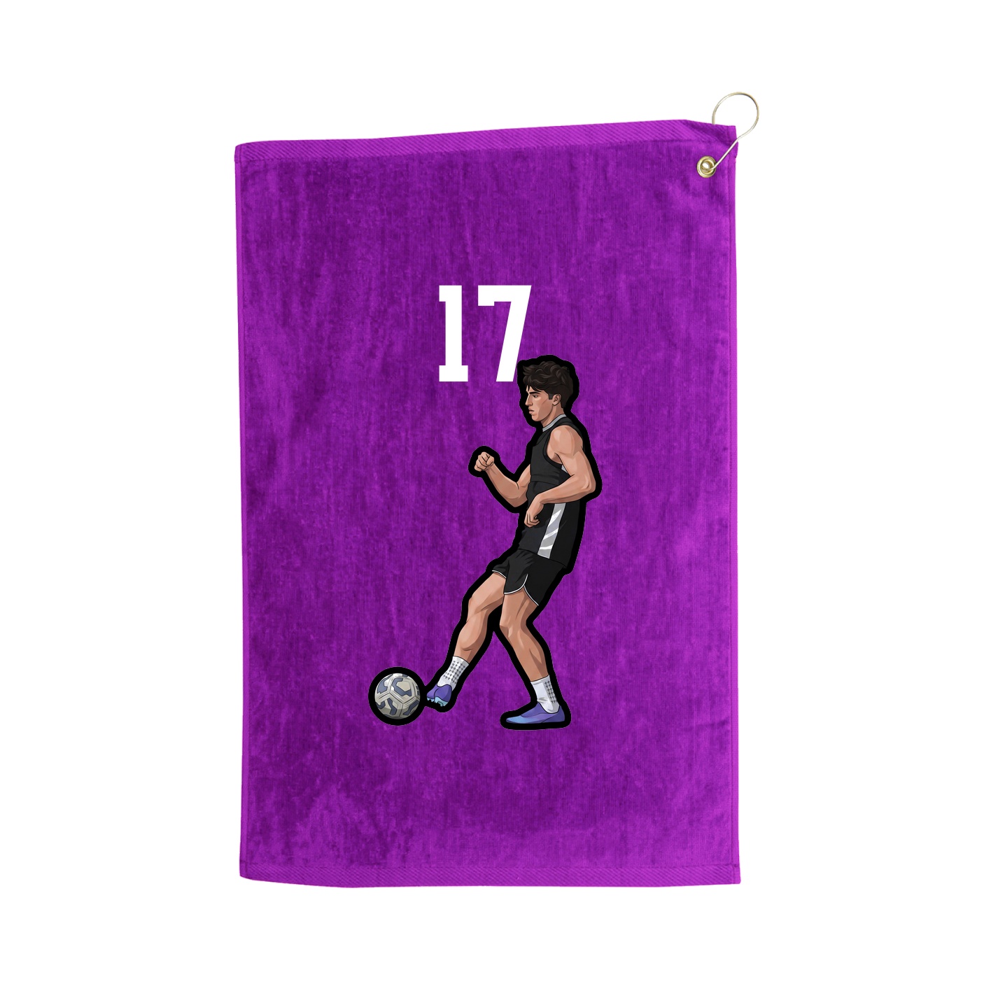 Golf Towel — Number Top in Purple