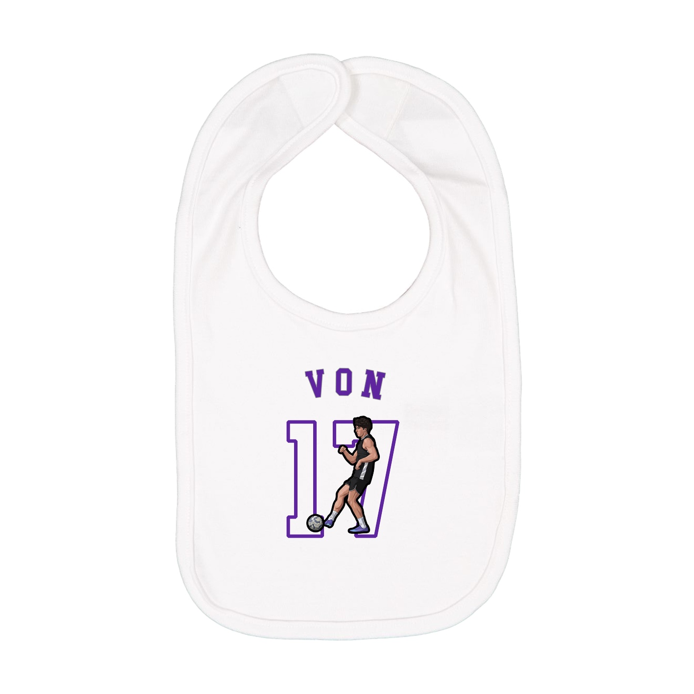 Infant Bib — Shirsey Arch in White