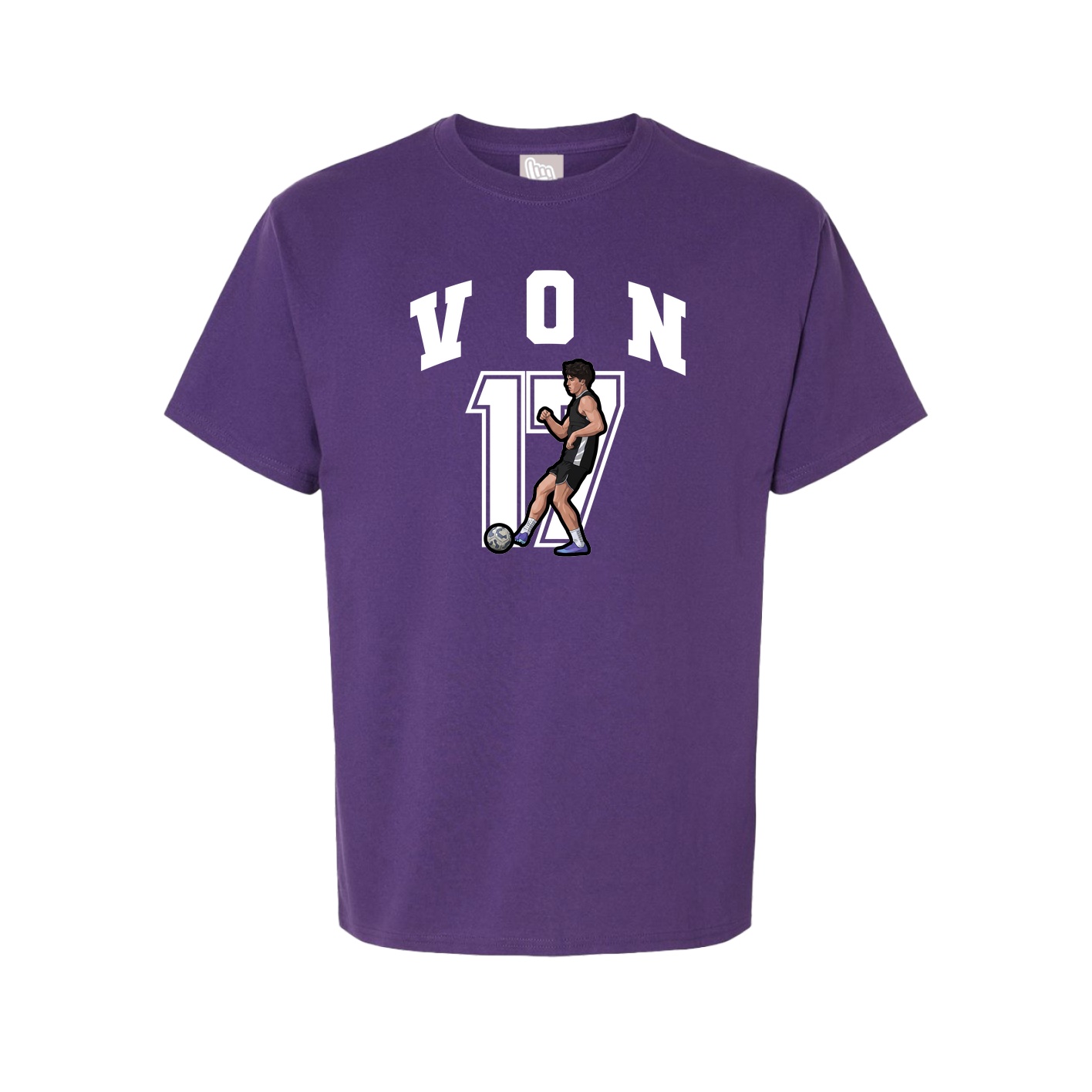 Youth Tee — Number in Purple