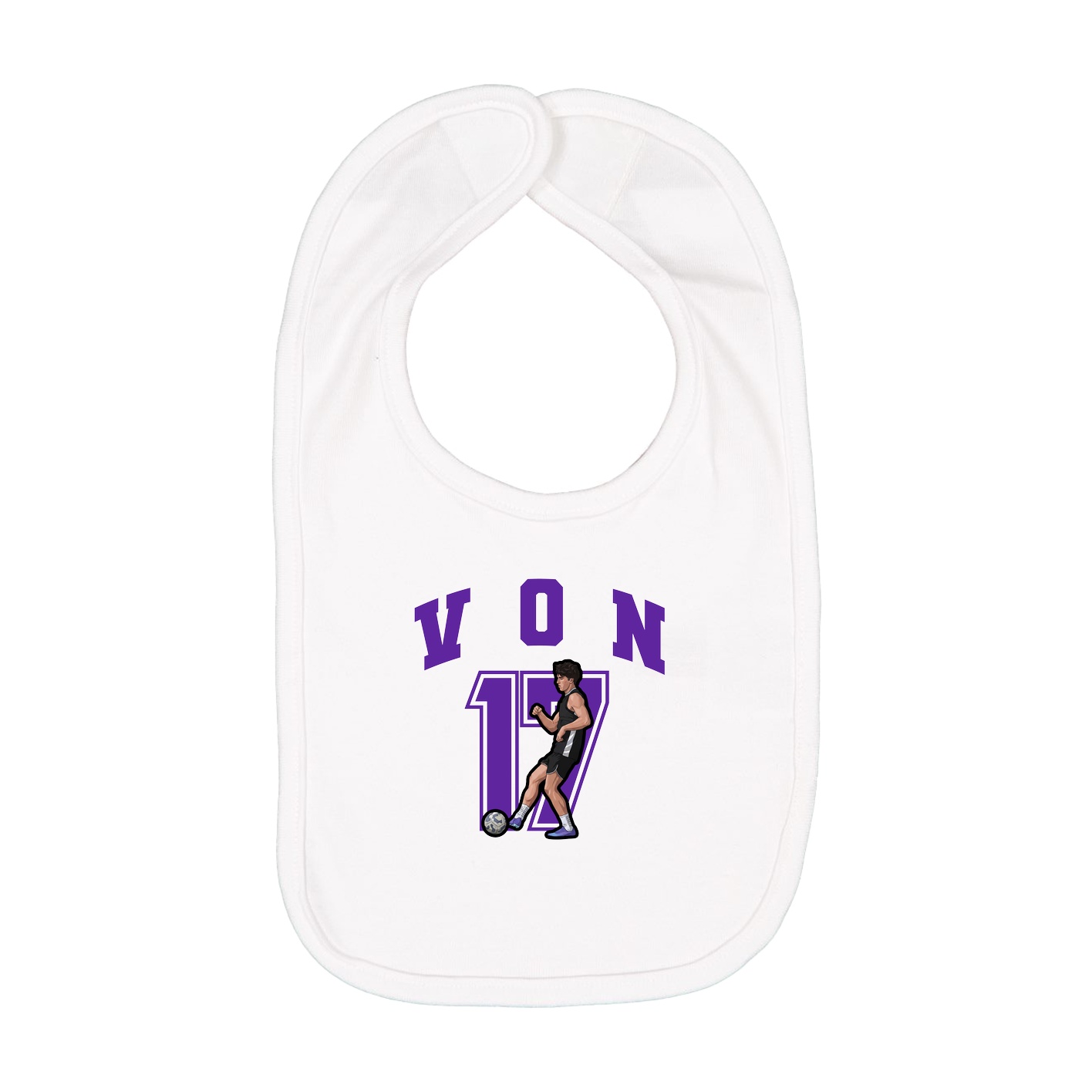 Infant Bib — Number in White